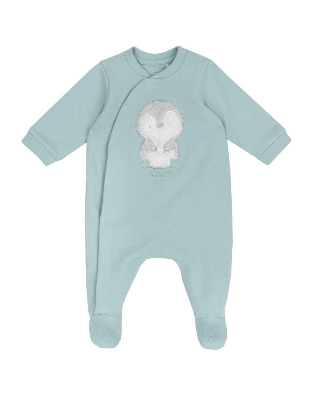 Babygrow de Algodão Cardado - Pinguim