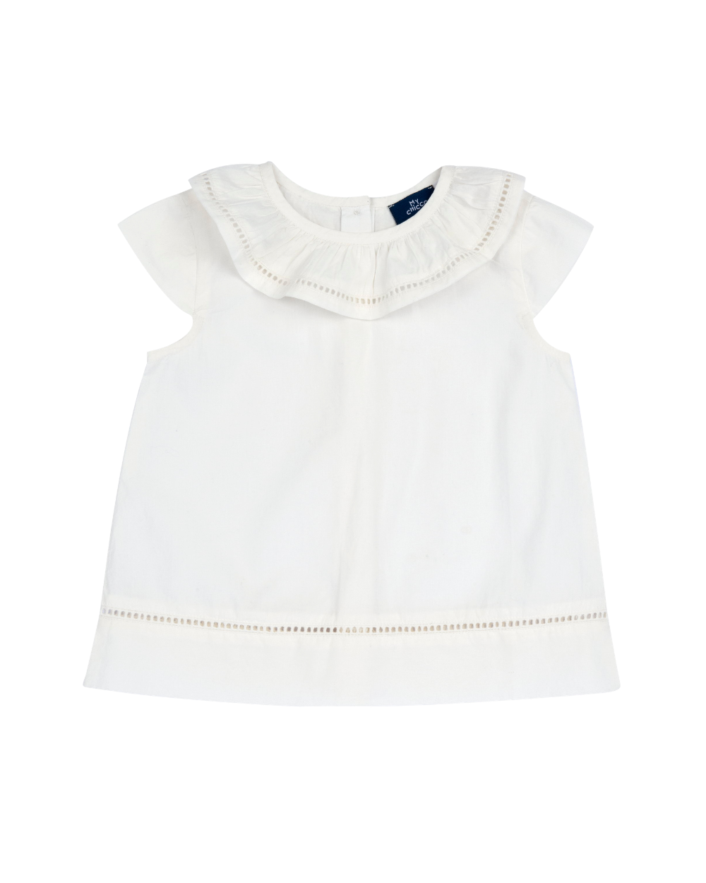 Camisa Gola com Ajours