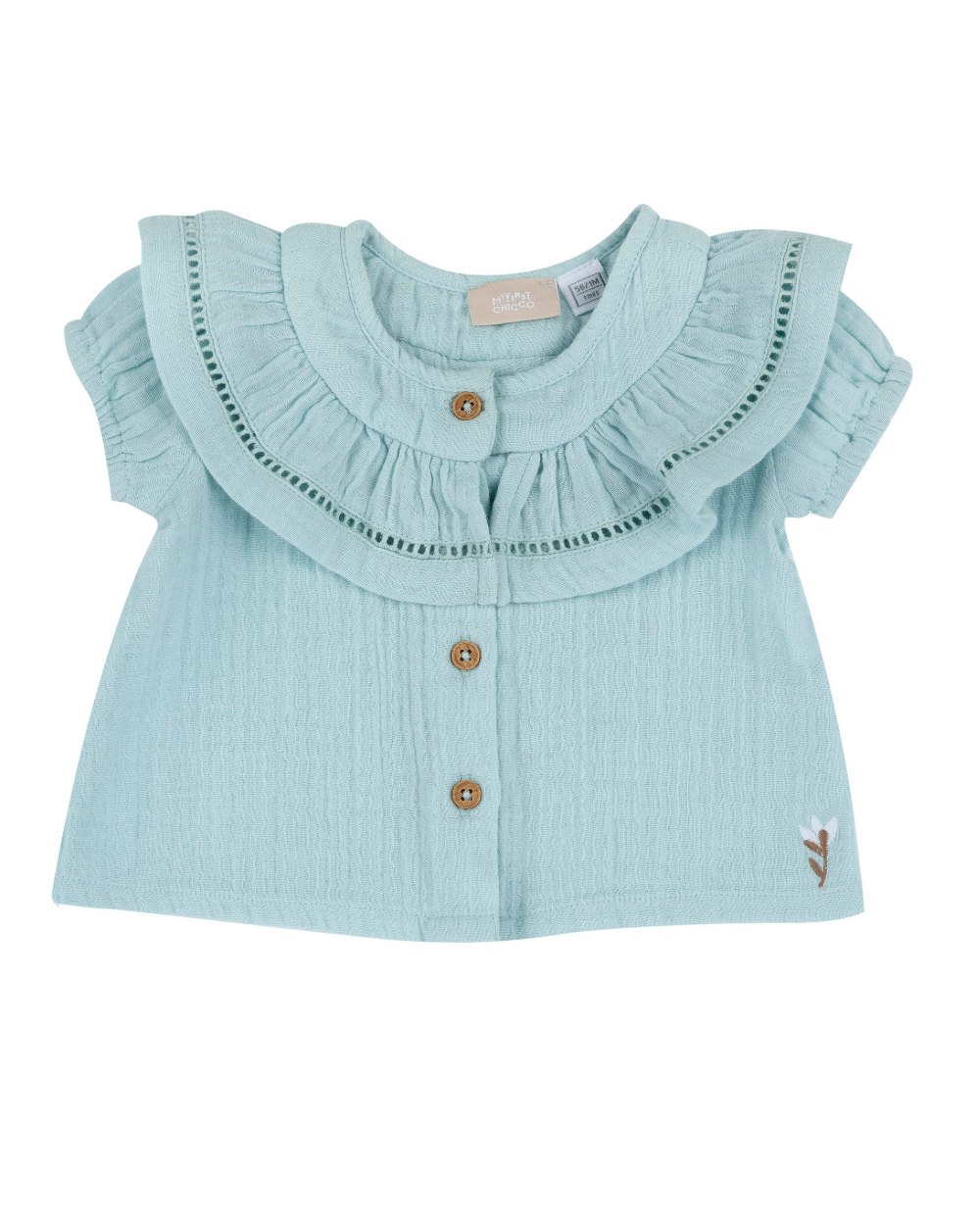Blusa de Gola Detalhes Perfurados