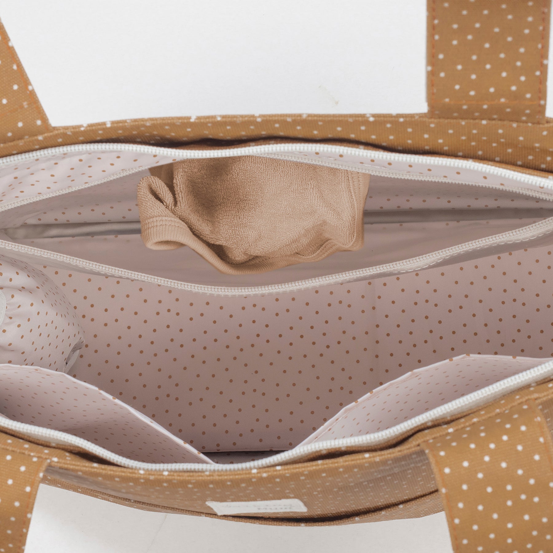 Sac à pois à la cannelle et au pavot