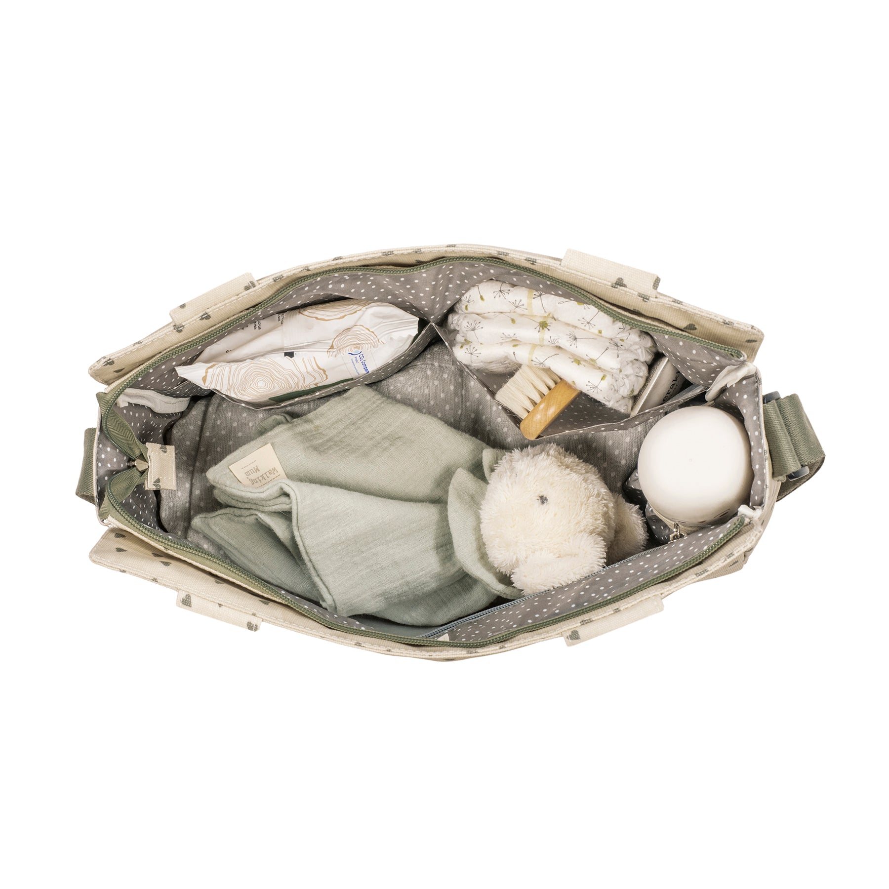 Sac en mousse de pavot et de cœurs