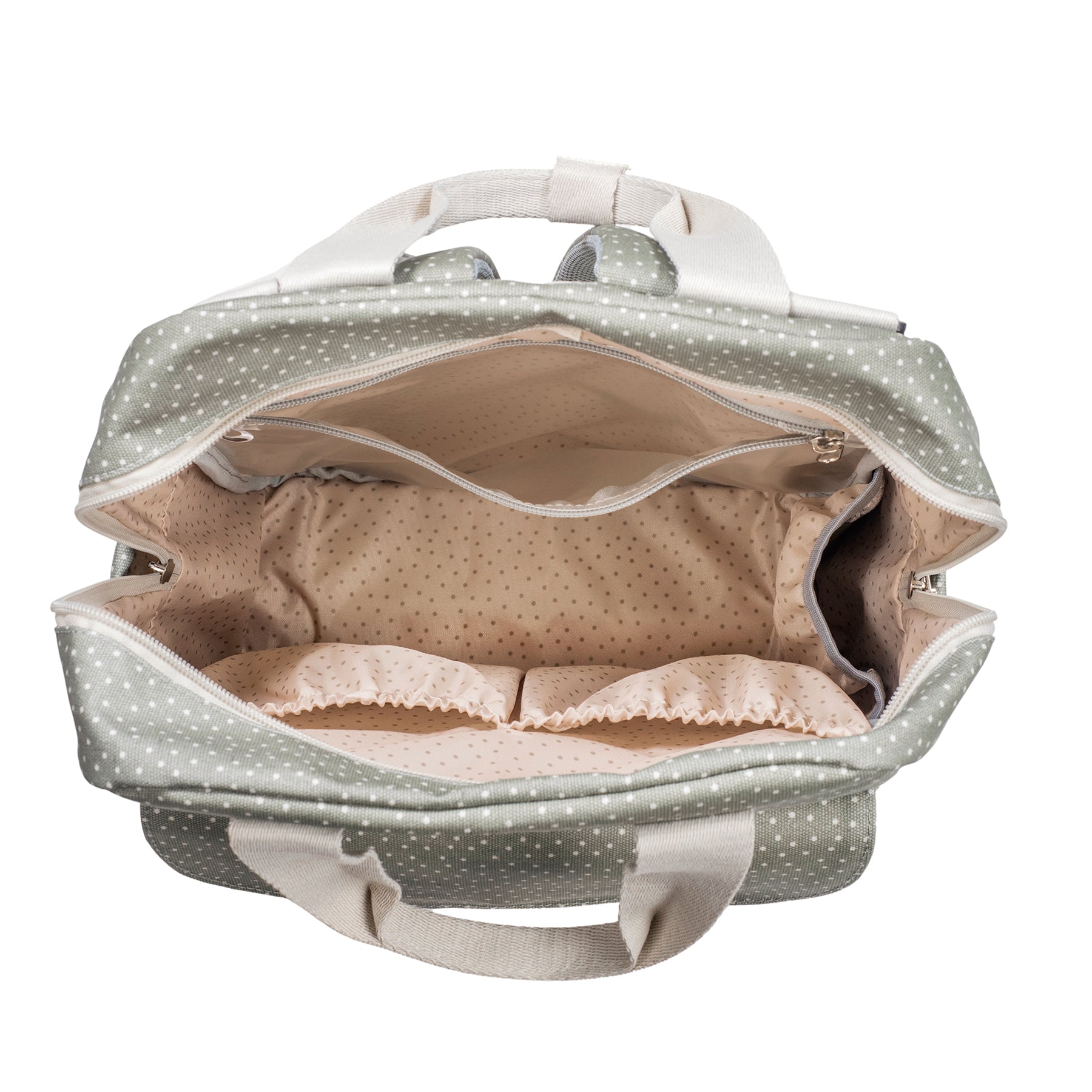 Sac à dos à pois et mousse de pavot