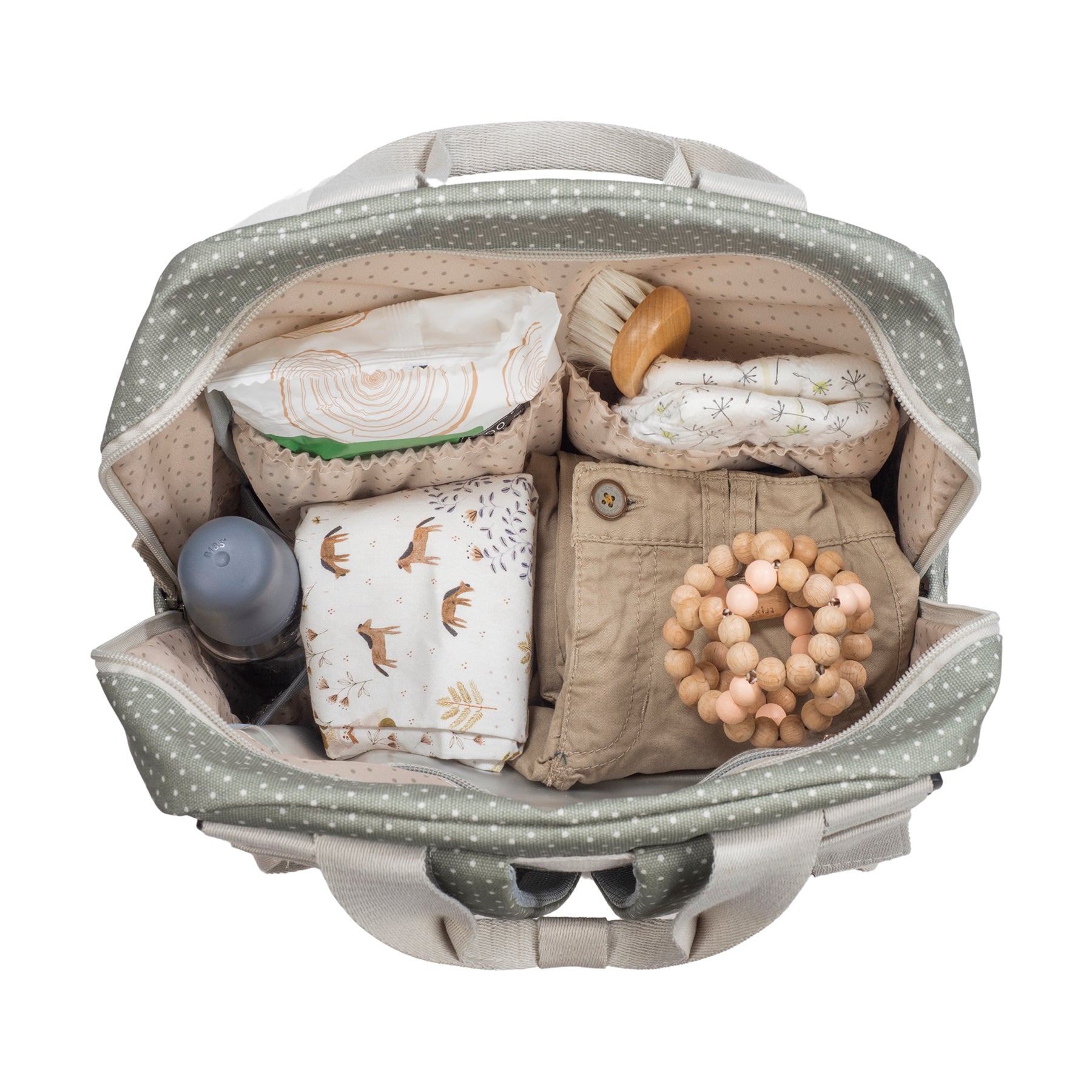 Sac à dos à pois et mousse de pavot