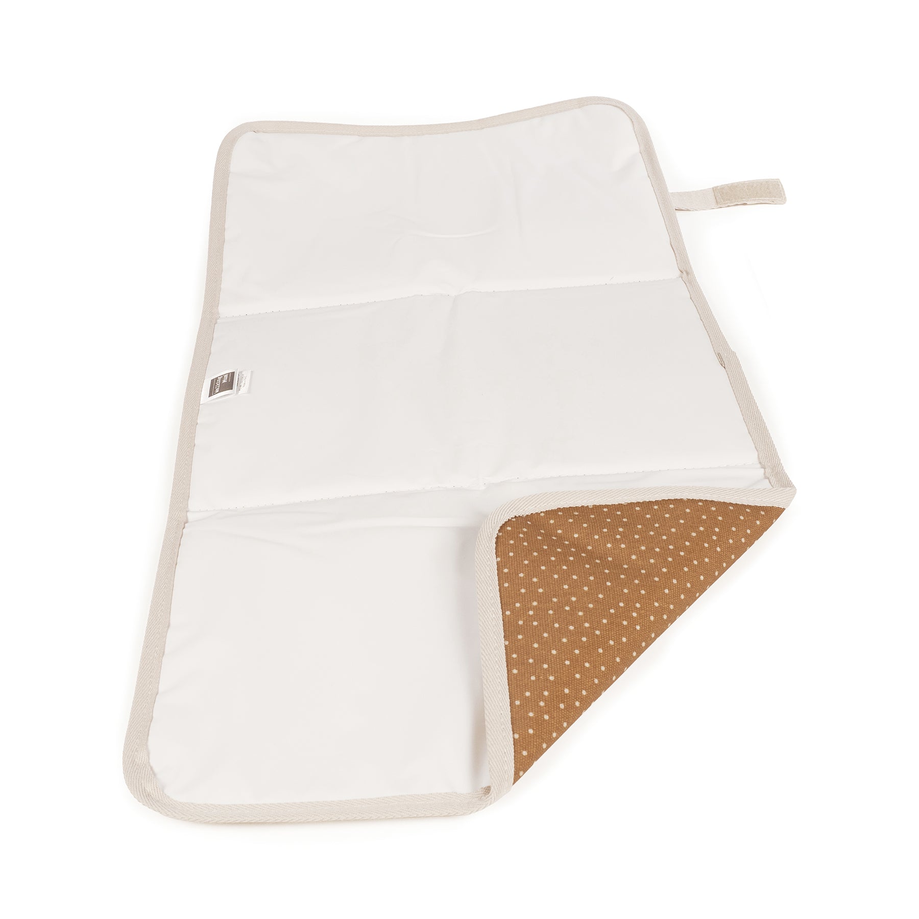 Polka Dot Poppy Cinnamon Changing Mat