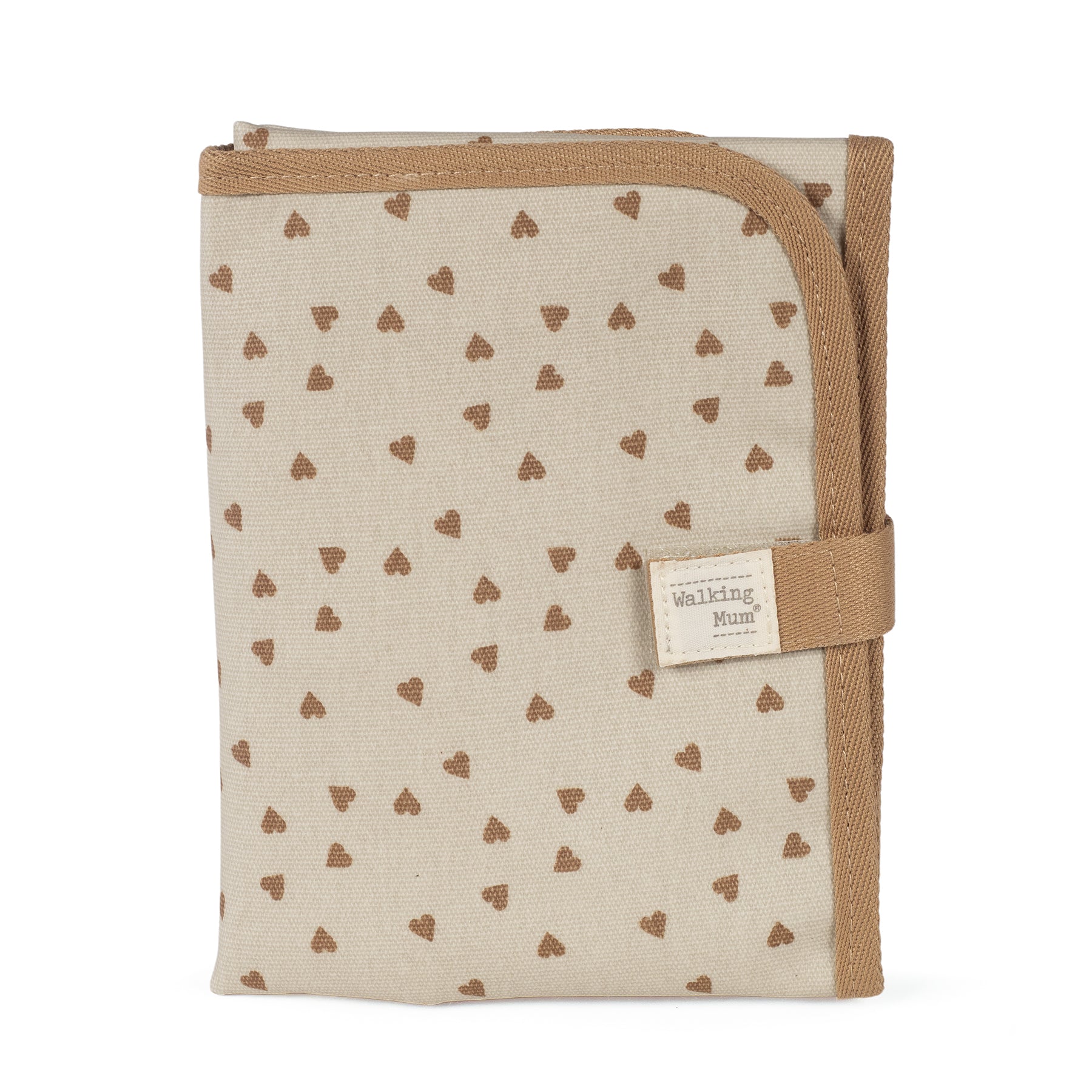 Hearts Poppy Cinnamon Changing Mat