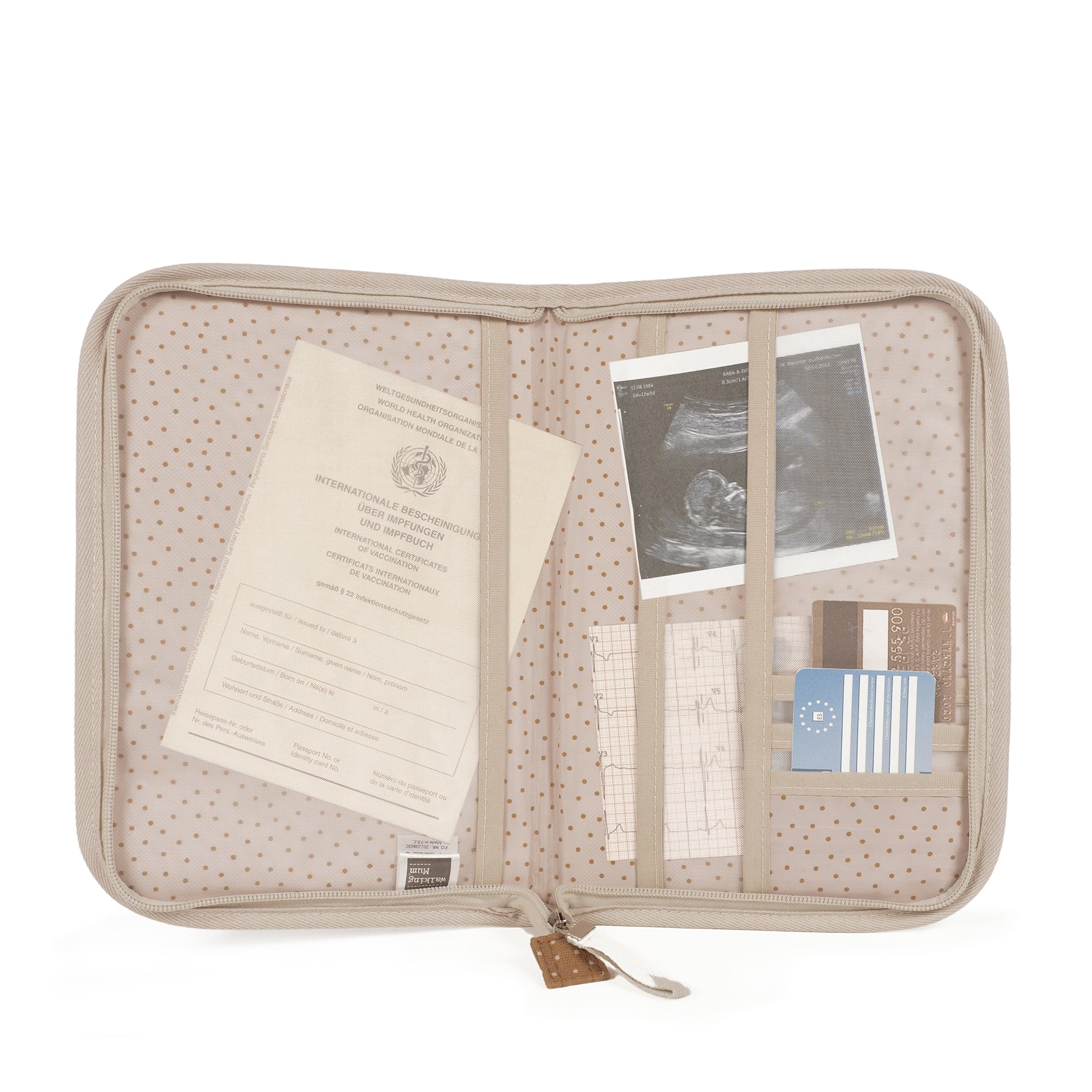 Polka Dot Poppy Cinnamon Document Holder