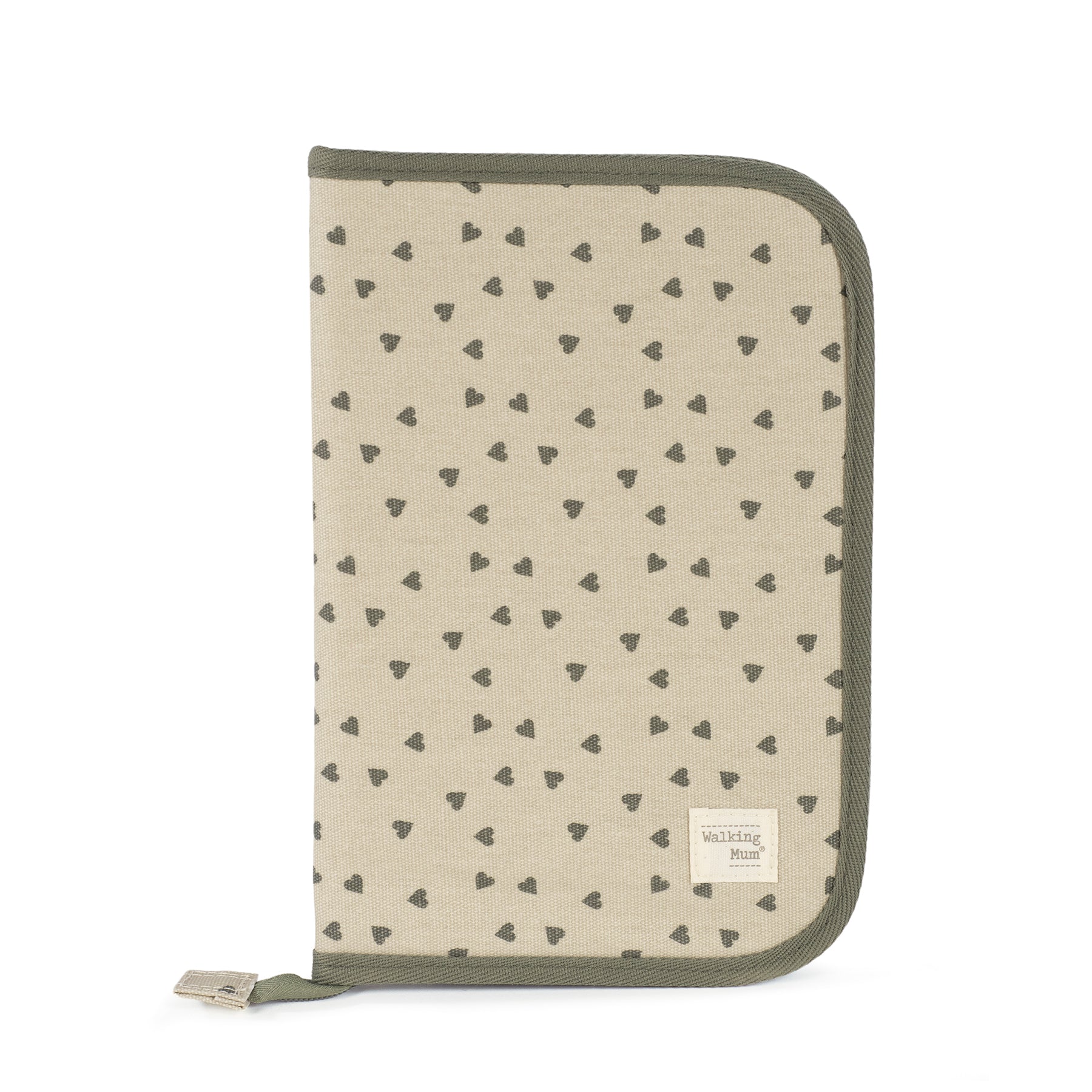 Hearts Poppy Moss Document Holder