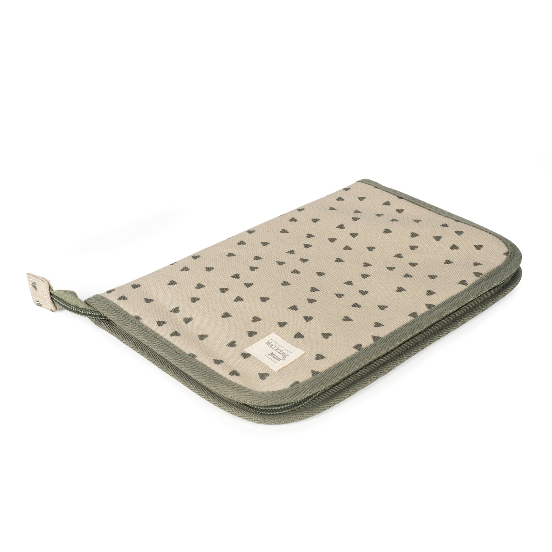 Hearts Poppy Moss Document Holder