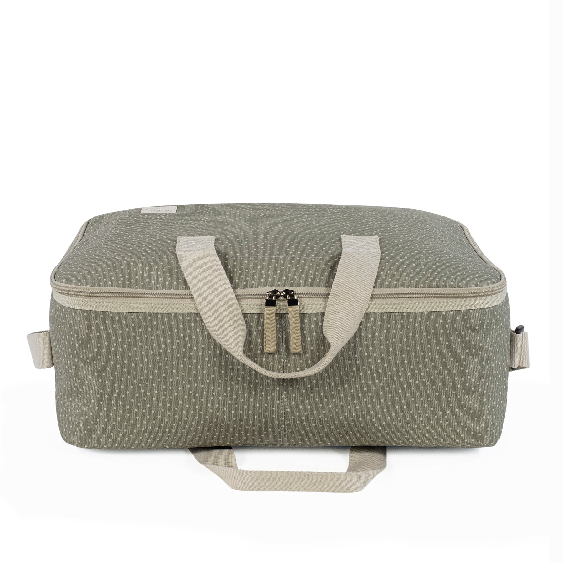 Polka Dot Poppy Moss Maternity Bag