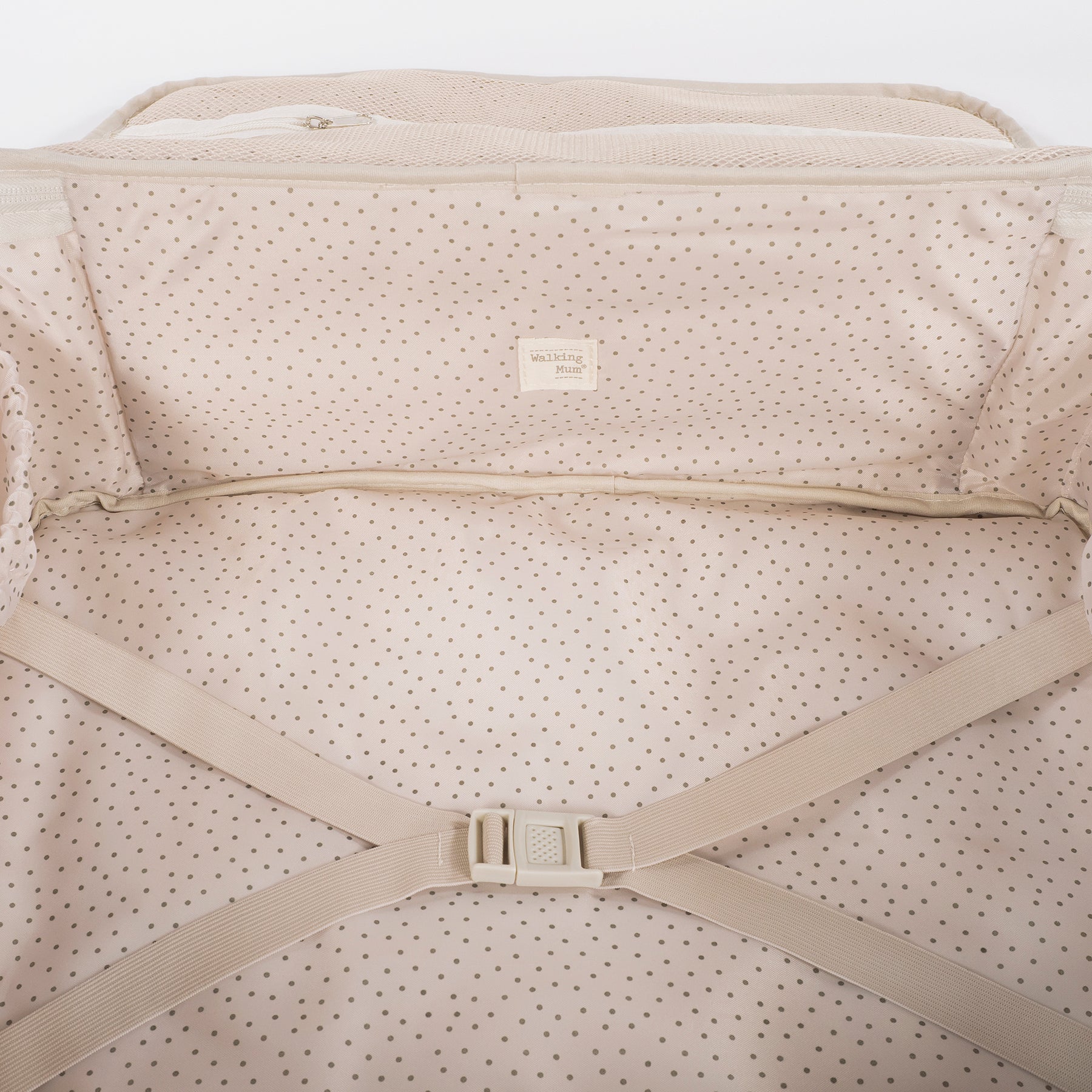 Polka Dot Poppy Moss Maternity Bag