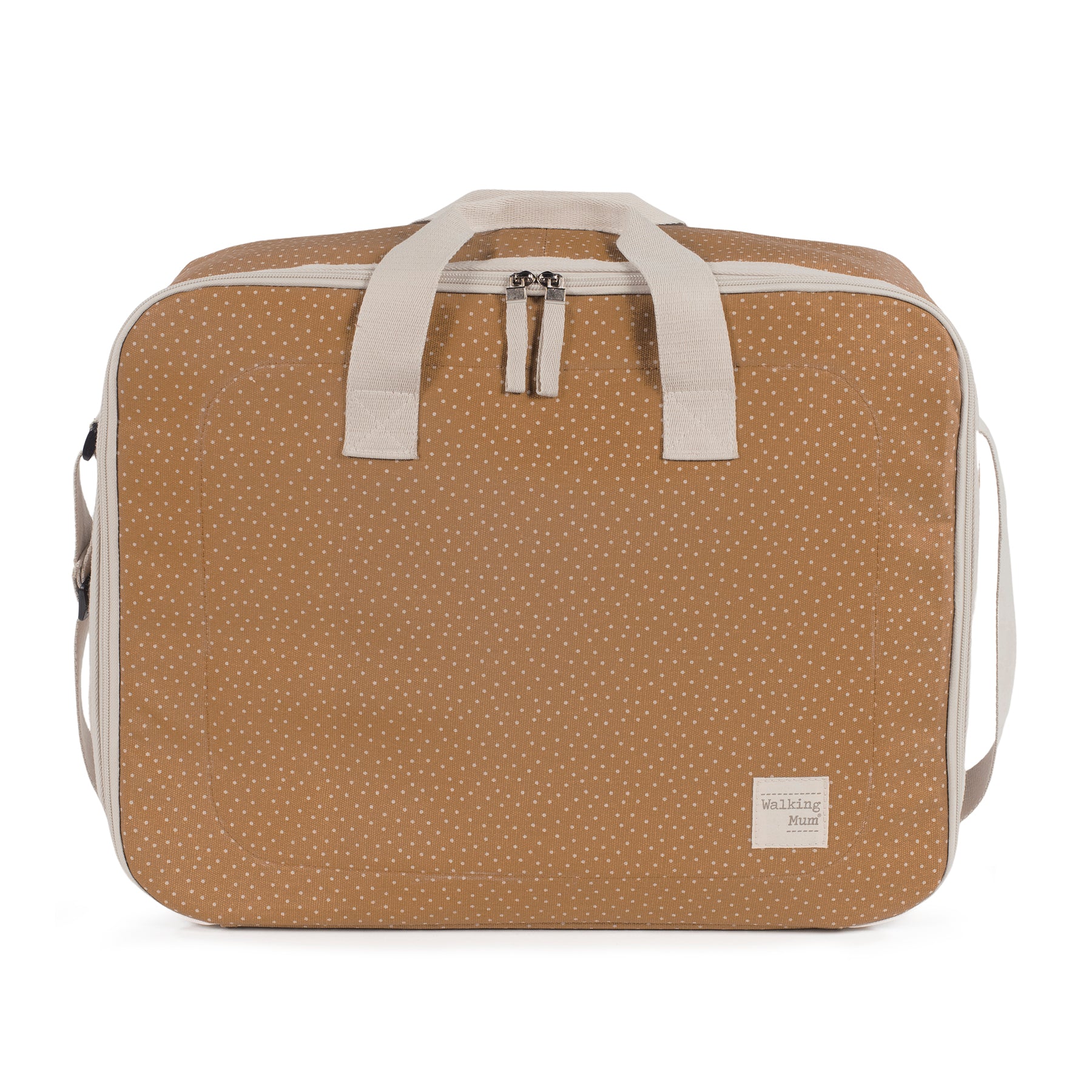 Polka Dot Poppy Cinnamon Maternity Bag