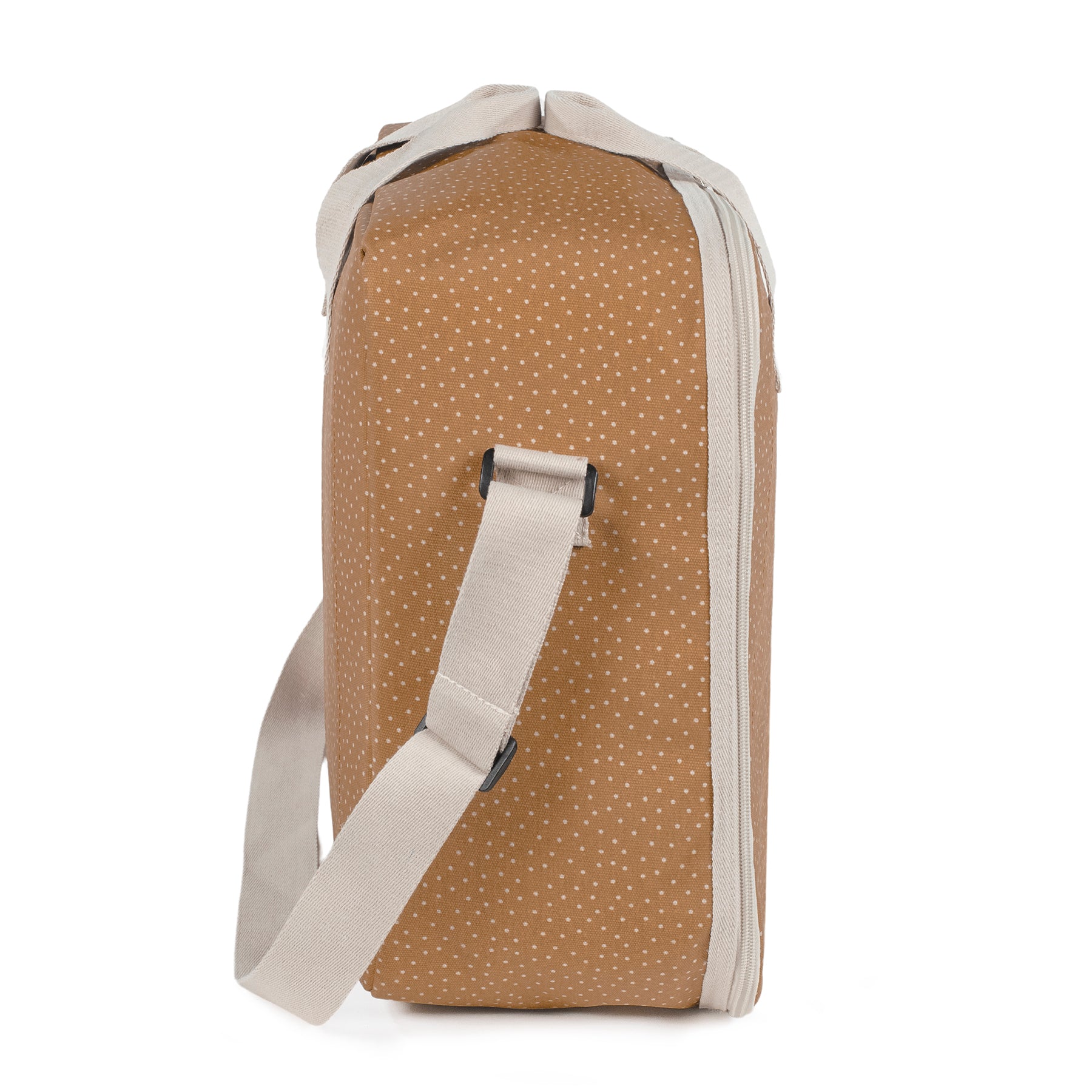 Polka Dot Poppy Cinnamon Maternity Bag