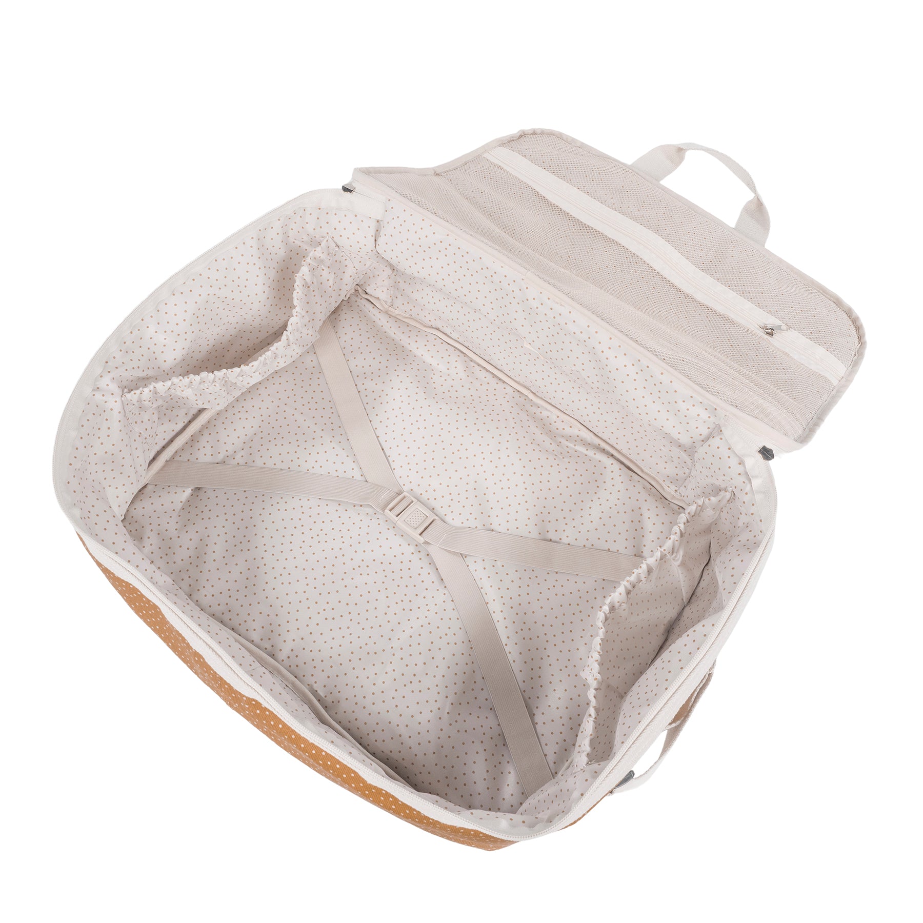 Polka Dot Poppy Cinnamon Maternity Bag