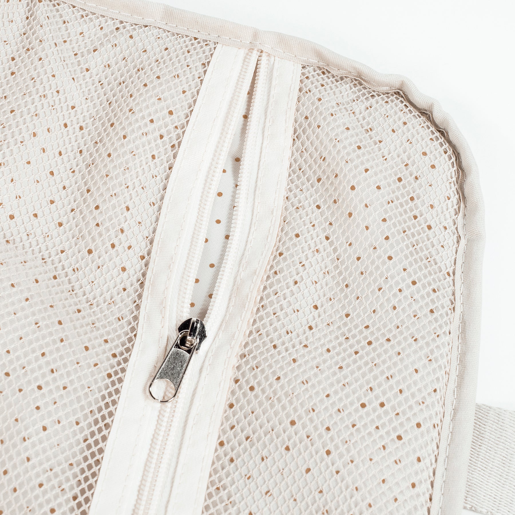 Polka Dot Poppy Cinnamon Maternity Bag