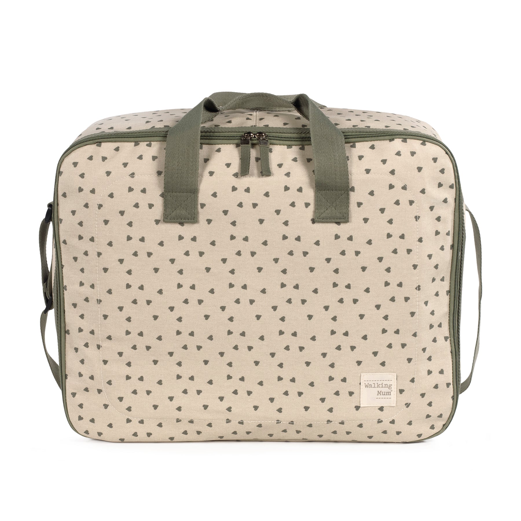 Hearts Poppy Moss Maternity Bag