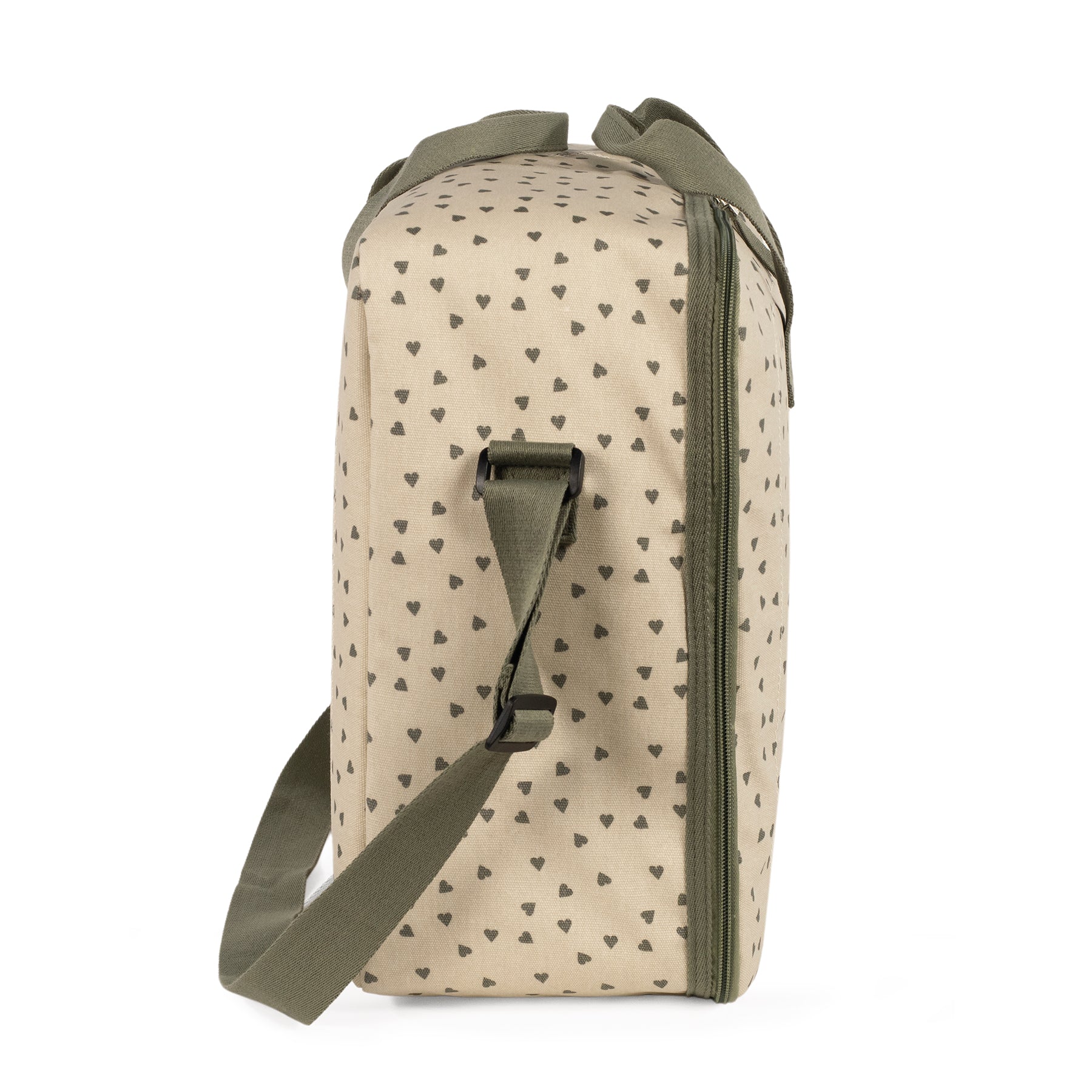 Hearts Poppy Moss Maternity Bag