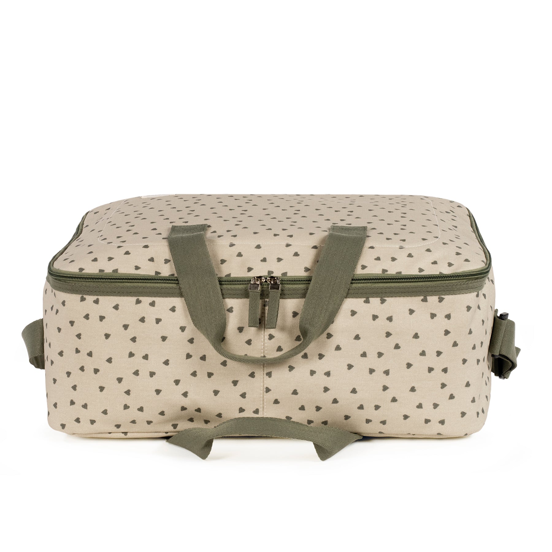 Hearts Poppy Moss Maternity Bag
