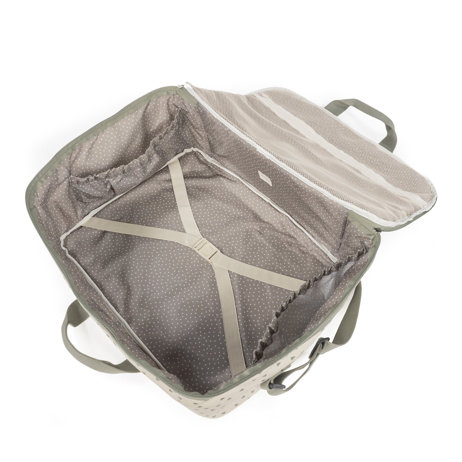 Hearts Poppy Moss Maternity Bag