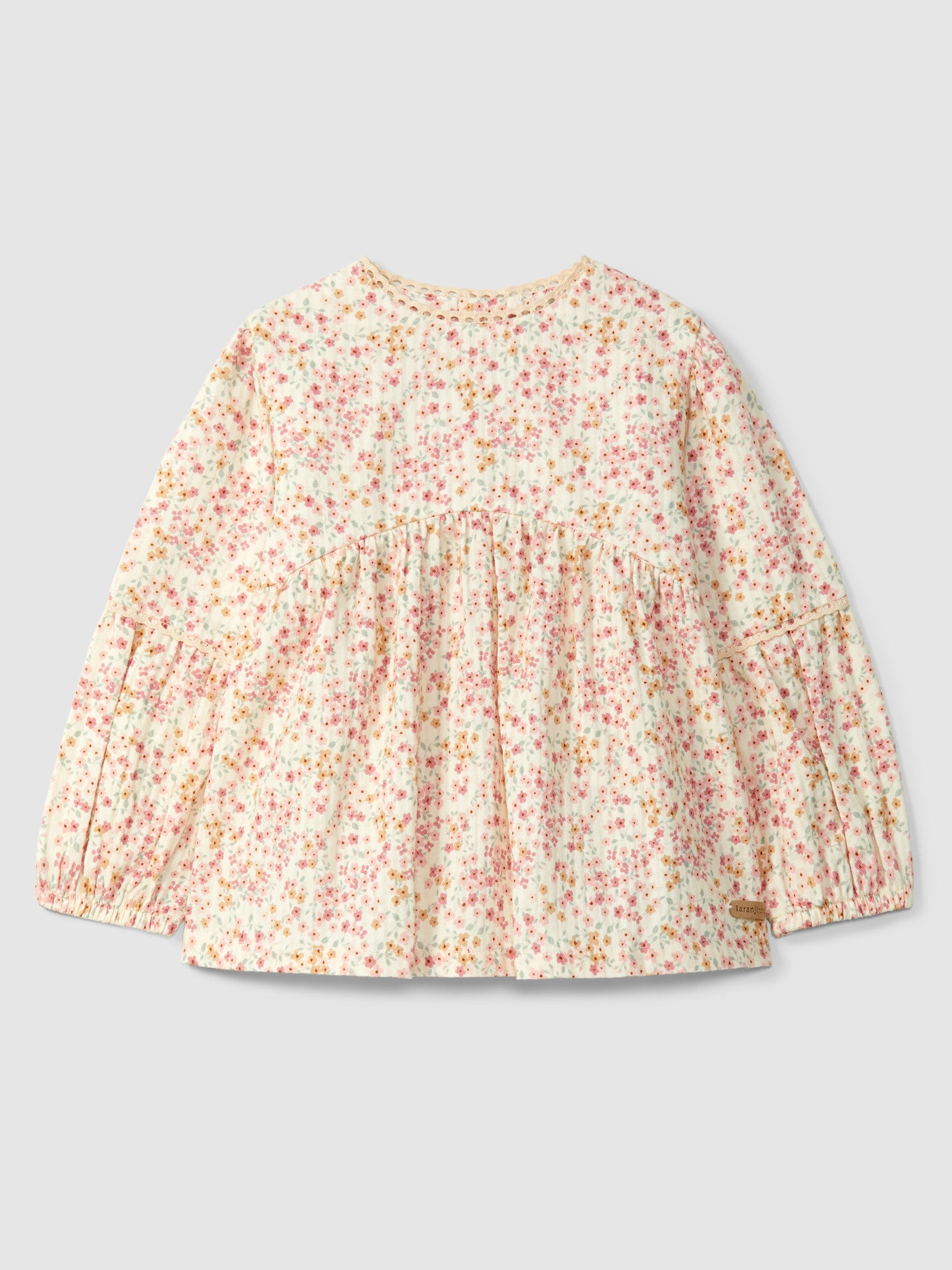 Floral Blouse with Lace Details