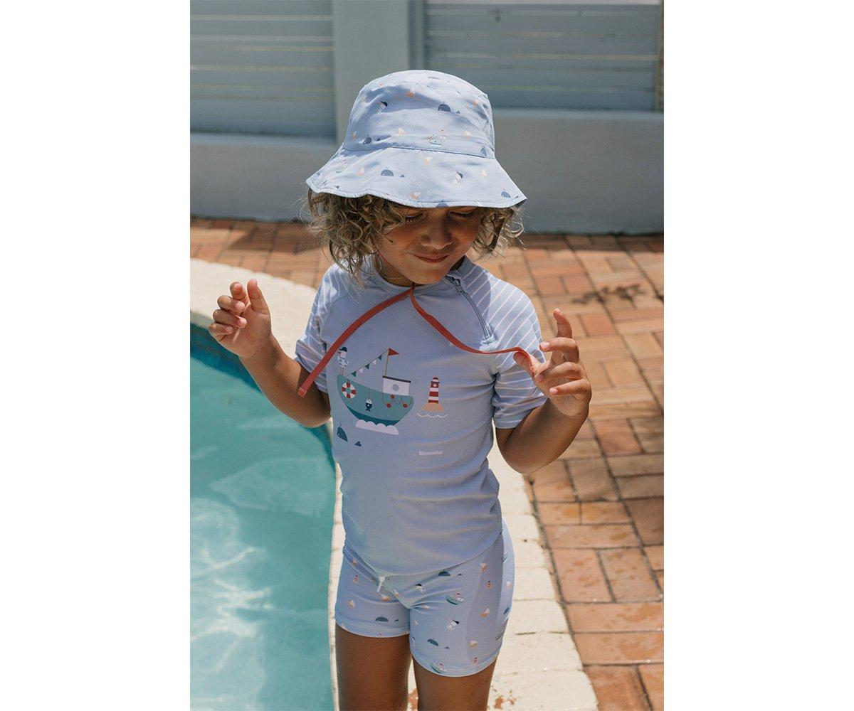 Chapeau de plage réversible