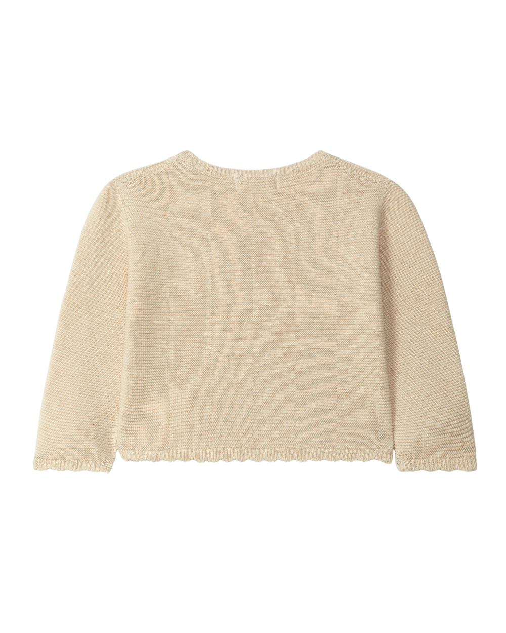 Casaco Curto Tricotado Detalhe Boleado