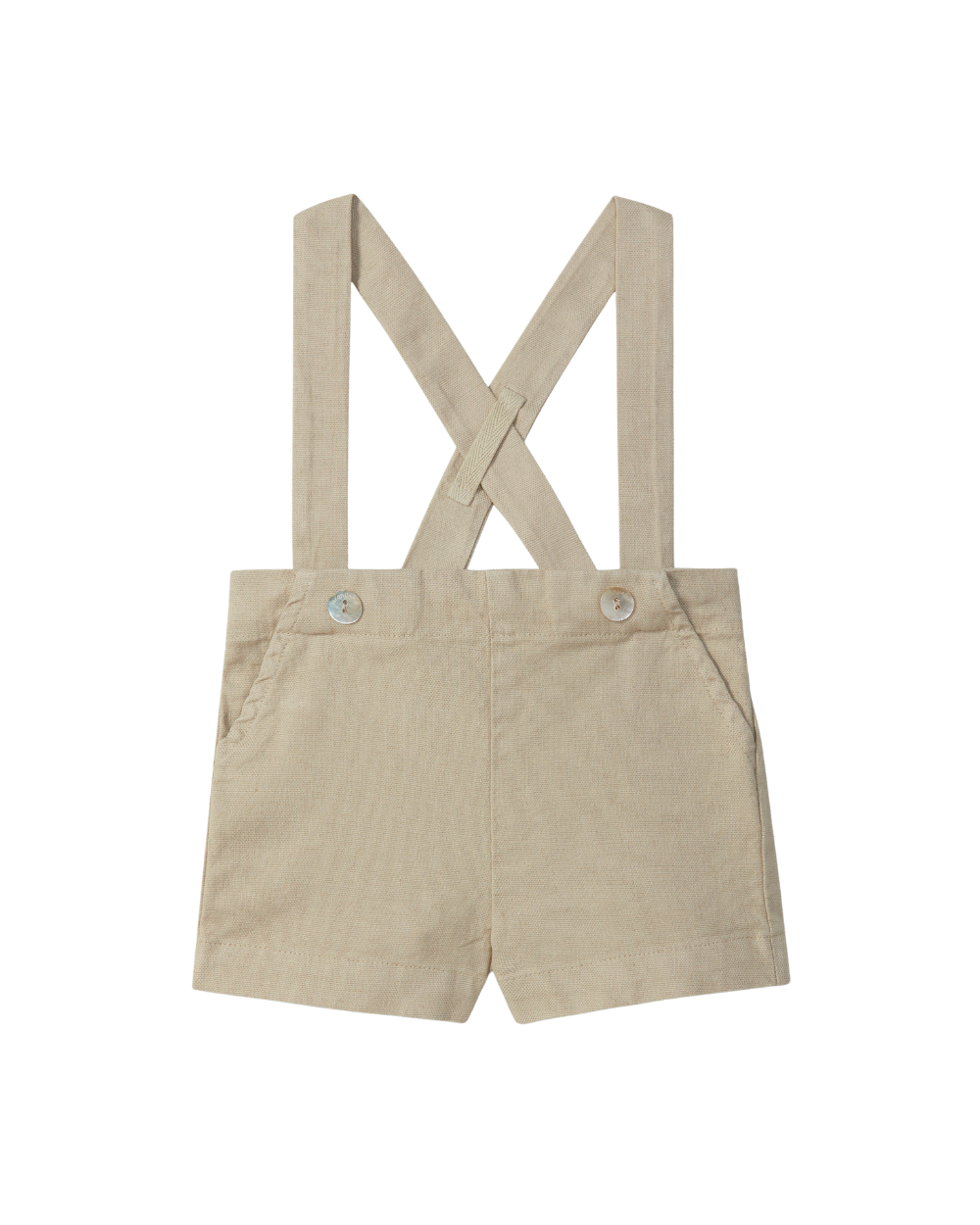 Calções Alças Linho Lisos