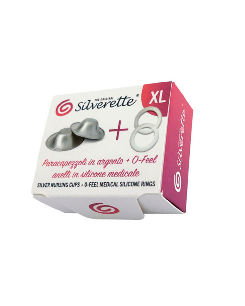 Mamilos de Prata XL + Anel de Silicone