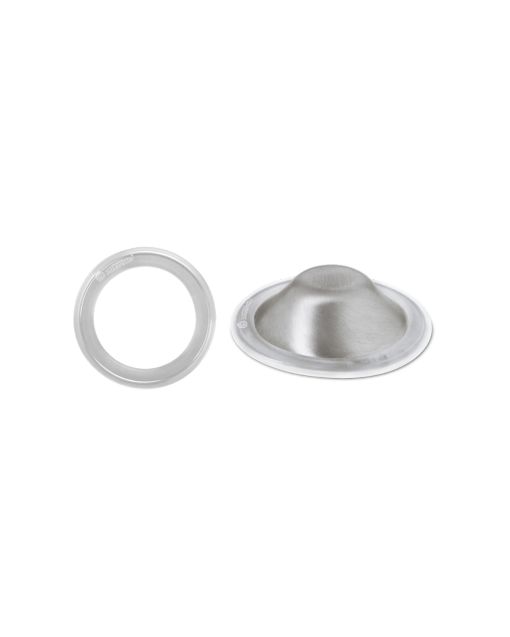 Mamilos de Prata XL + Anel de Silicone