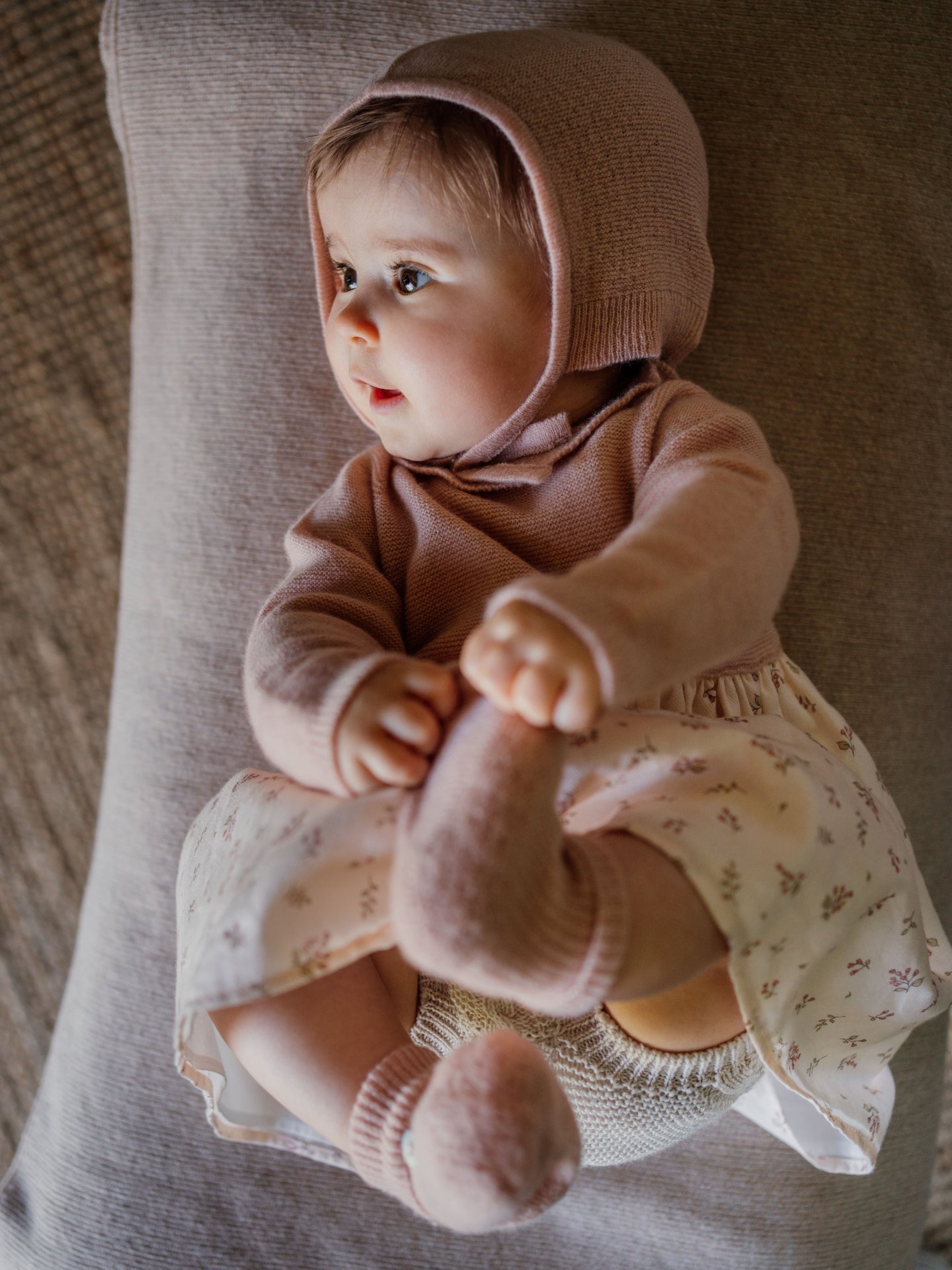 Bonnet tricoté en laine mérinos et cachemire
