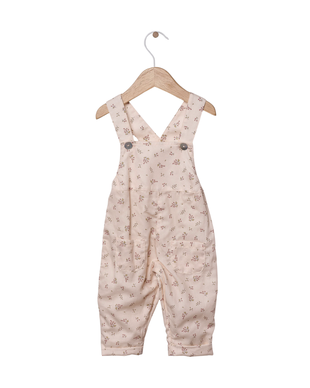 Organic Cotton Flowered Overalls
