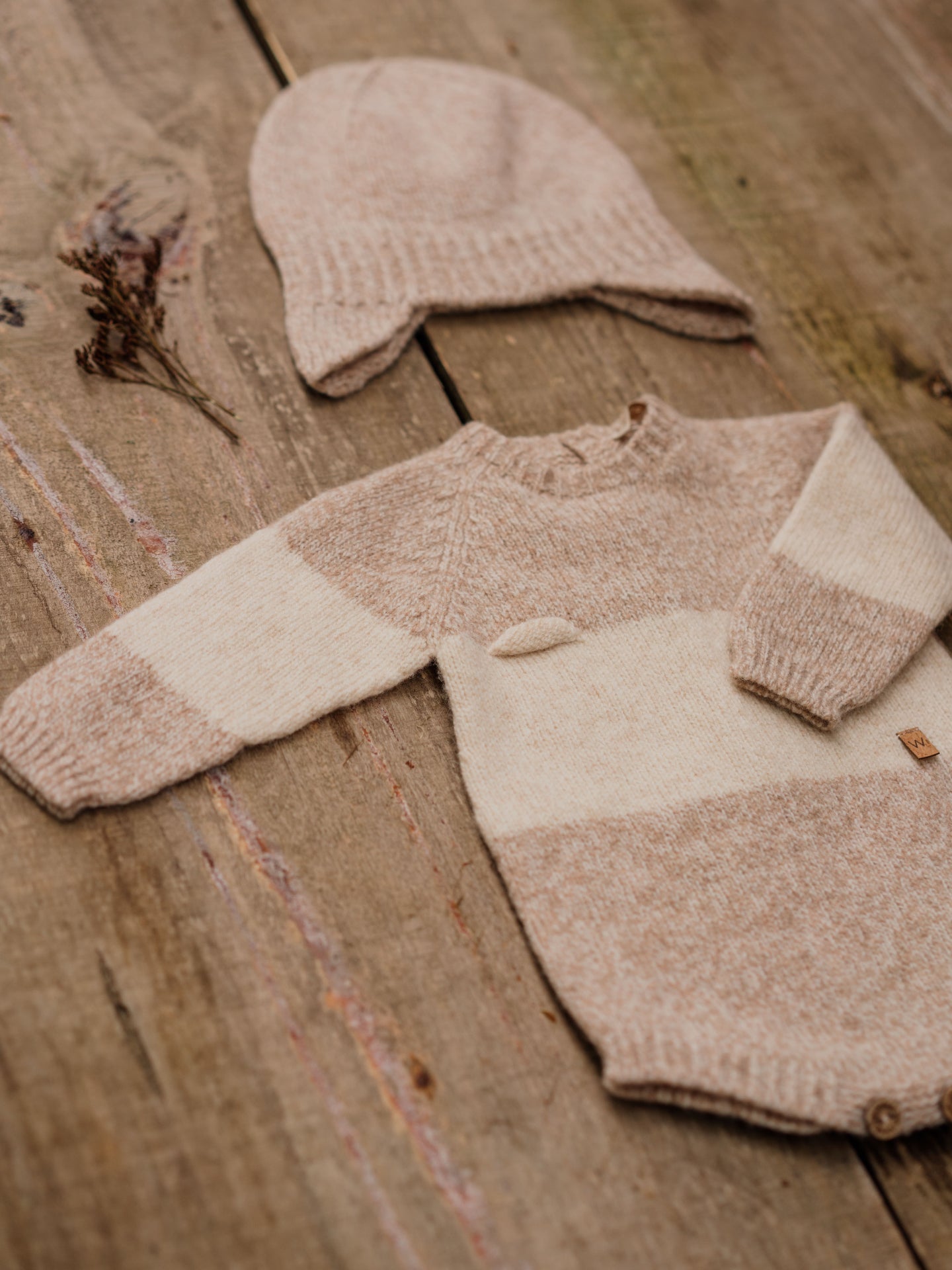 Cute Teddy Bear Knit in Merino Wool