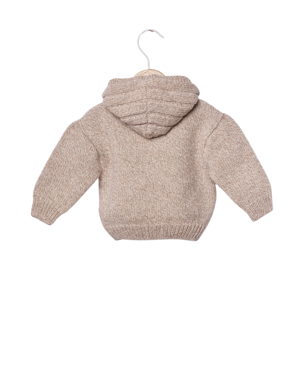 Merino Wool Knitted Hooded Jacket