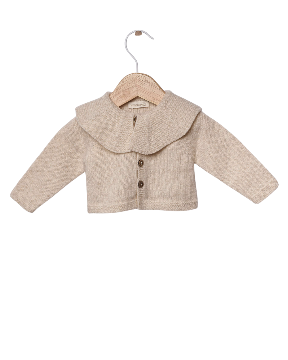 Manteau tricoté avec col