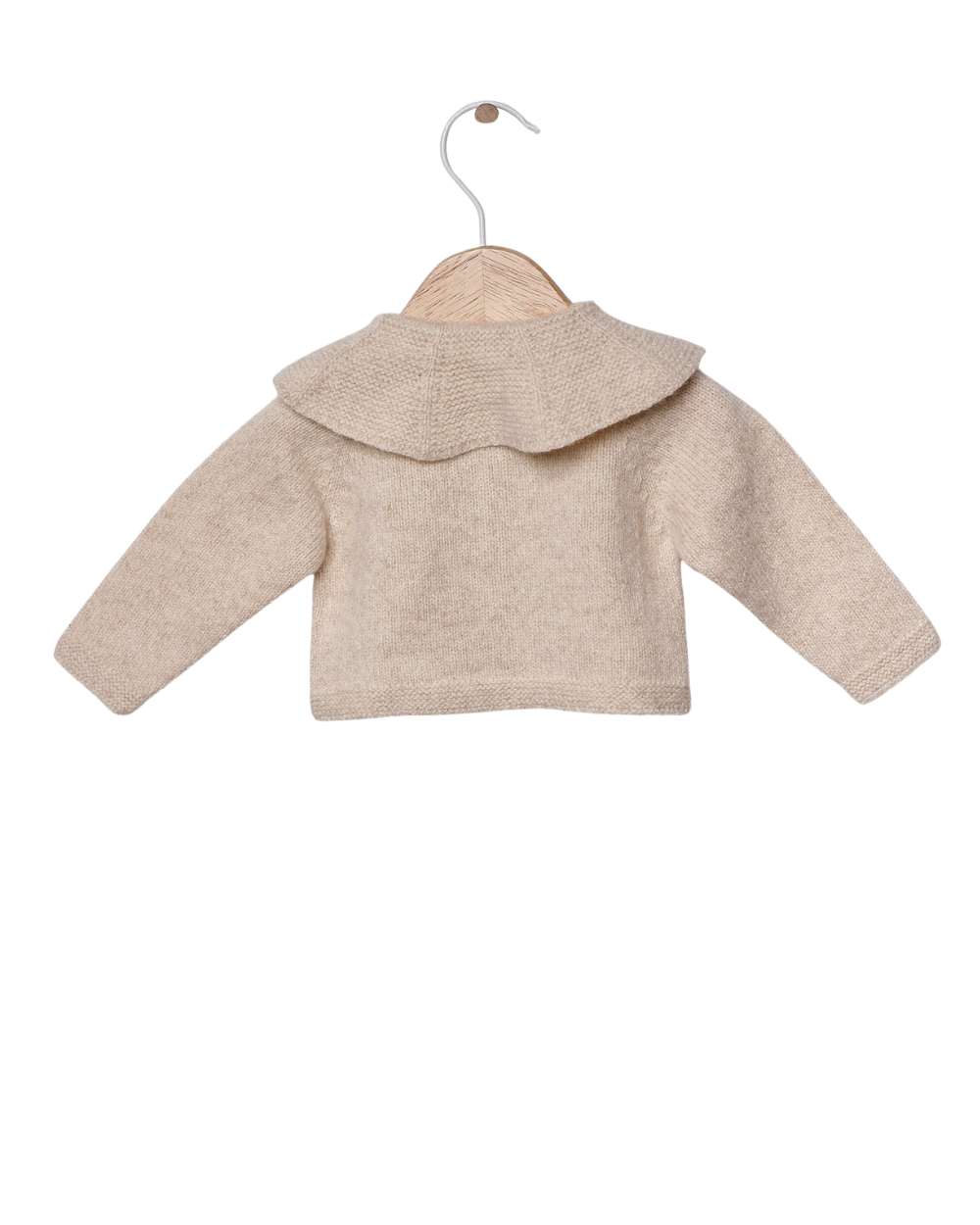 Manteau tricoté avec col