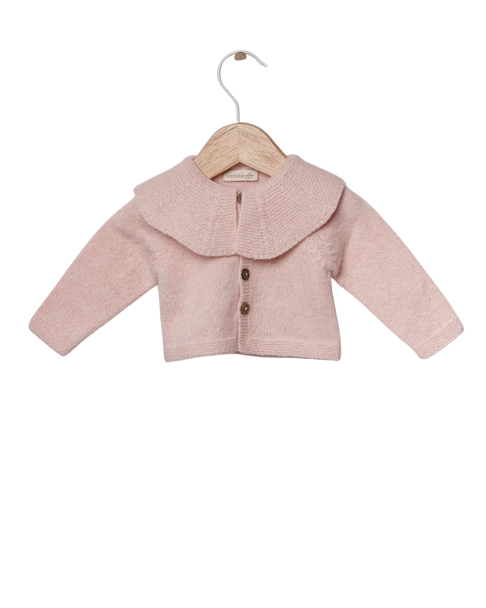 Manteau tricoté avec col