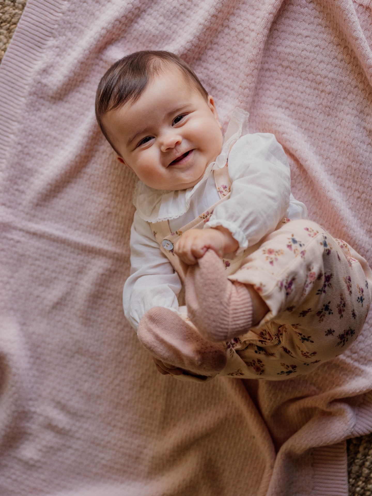 Cotton Overalls with Flowers