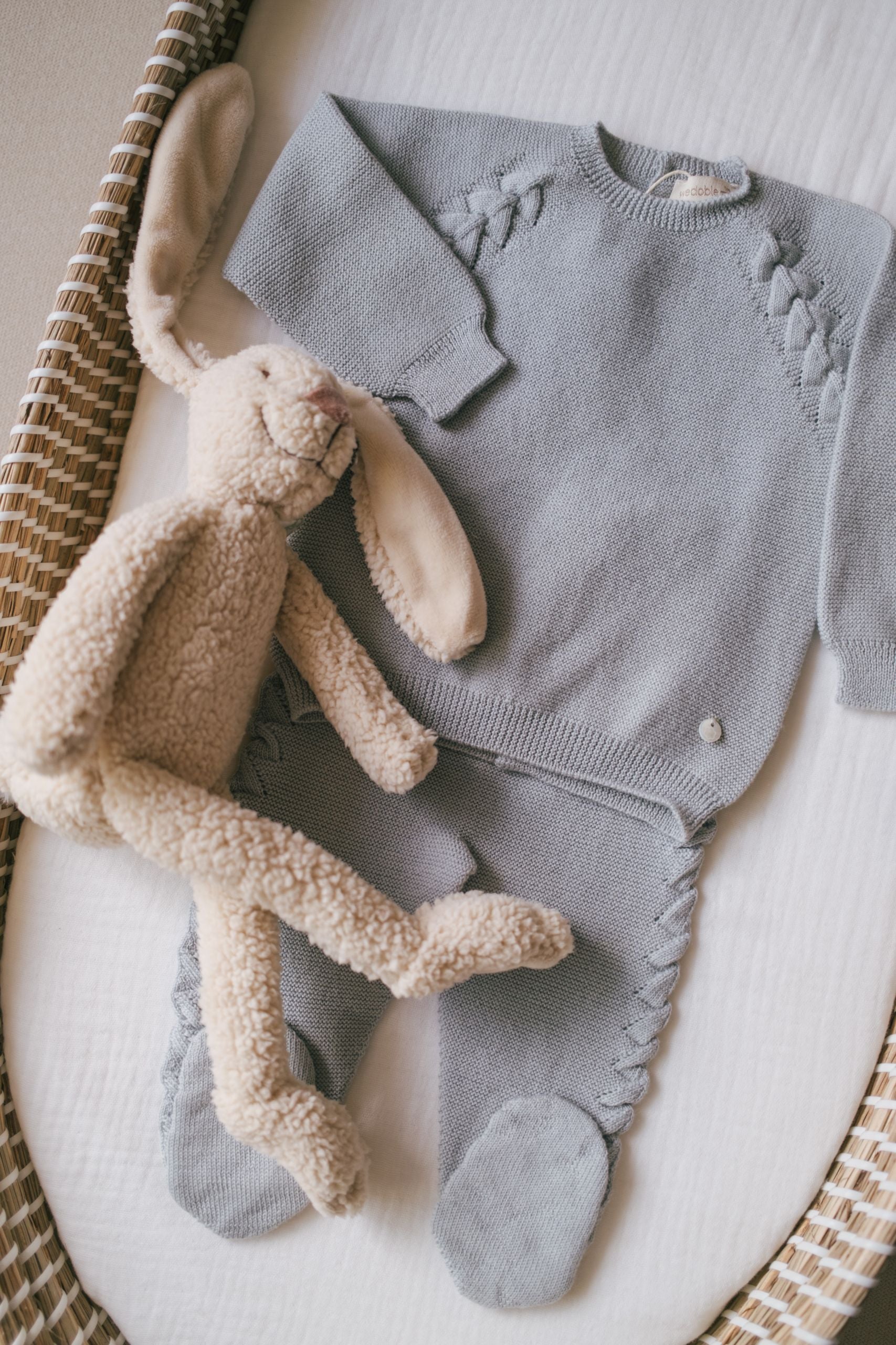 Pantalon à pieds tricoté