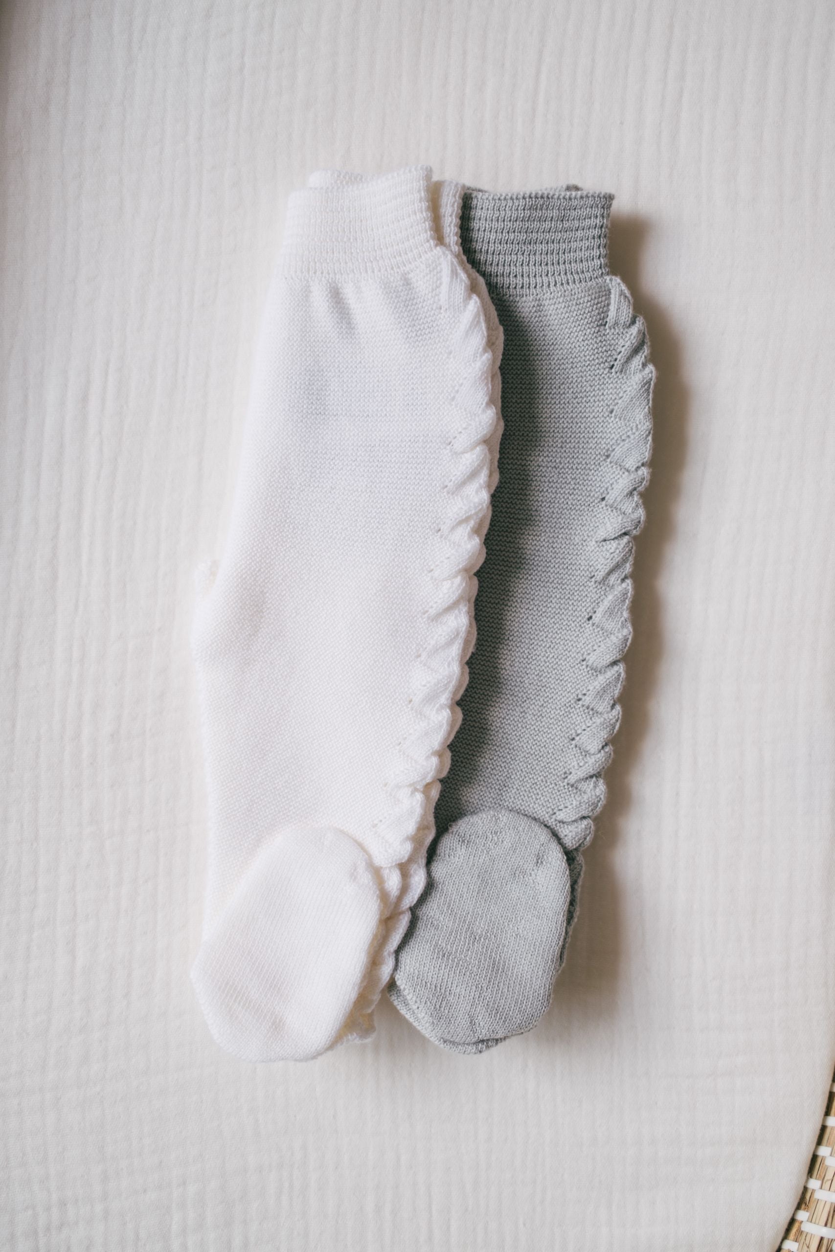 Pantalon à pieds tricoté