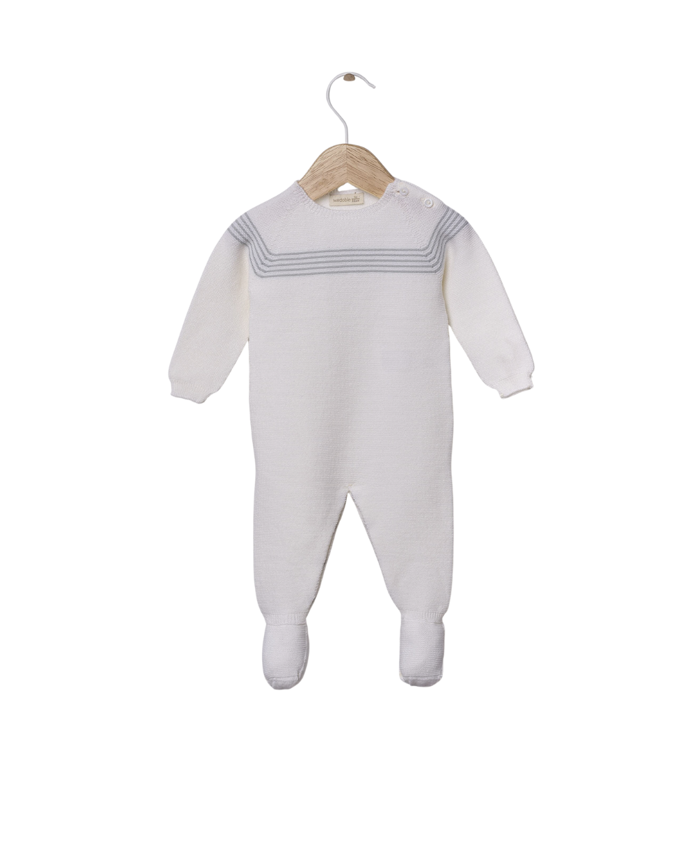 Babygrow Riscas Tricotado em Lã Merino