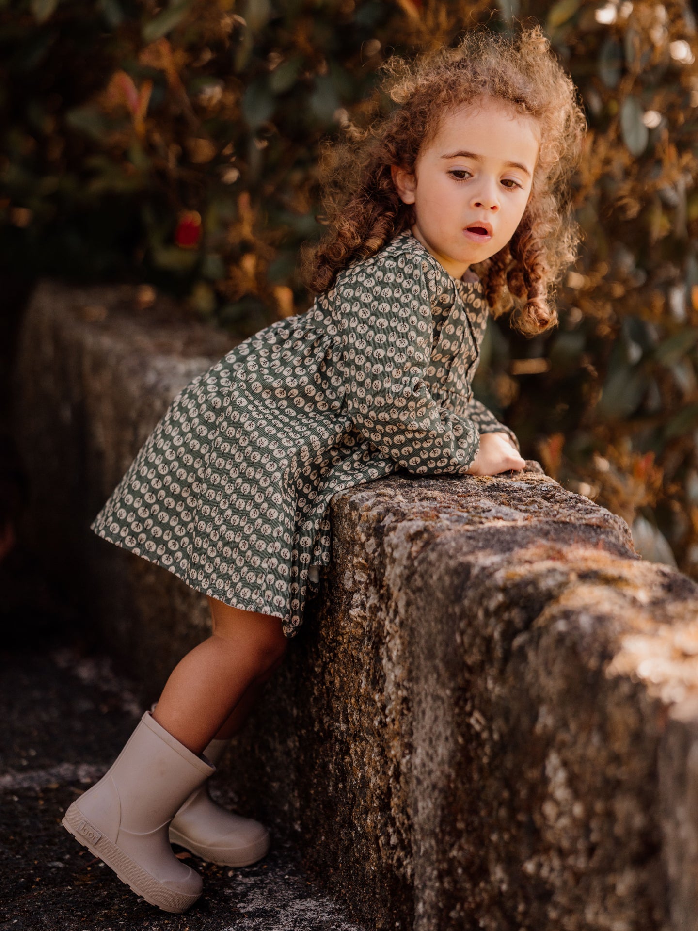 Floral Corduroy Dress