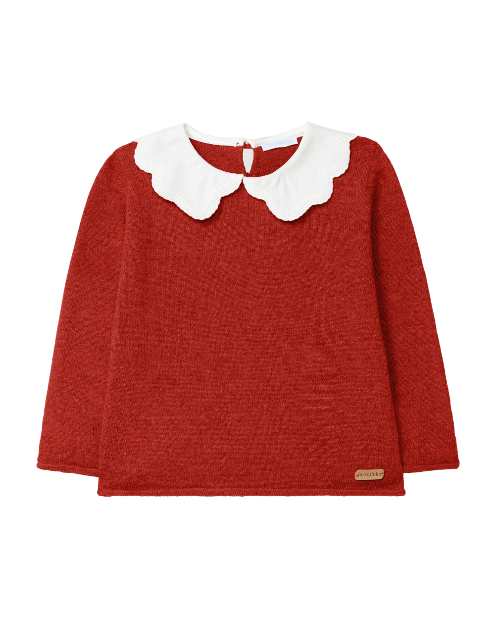 Camisola Tricotada com Gola Estampada