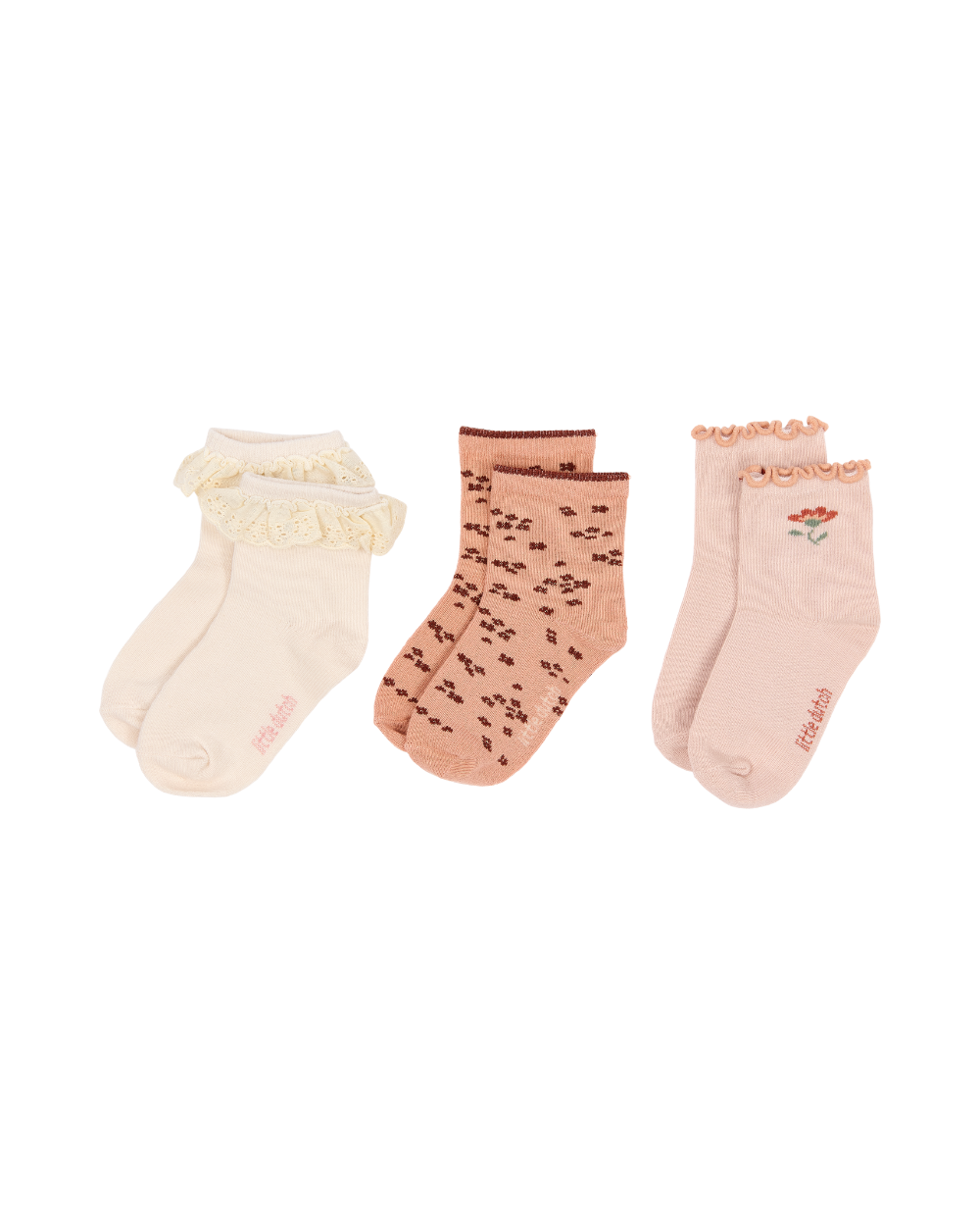 Pack 3 Meias | Safari Friends | Rosa