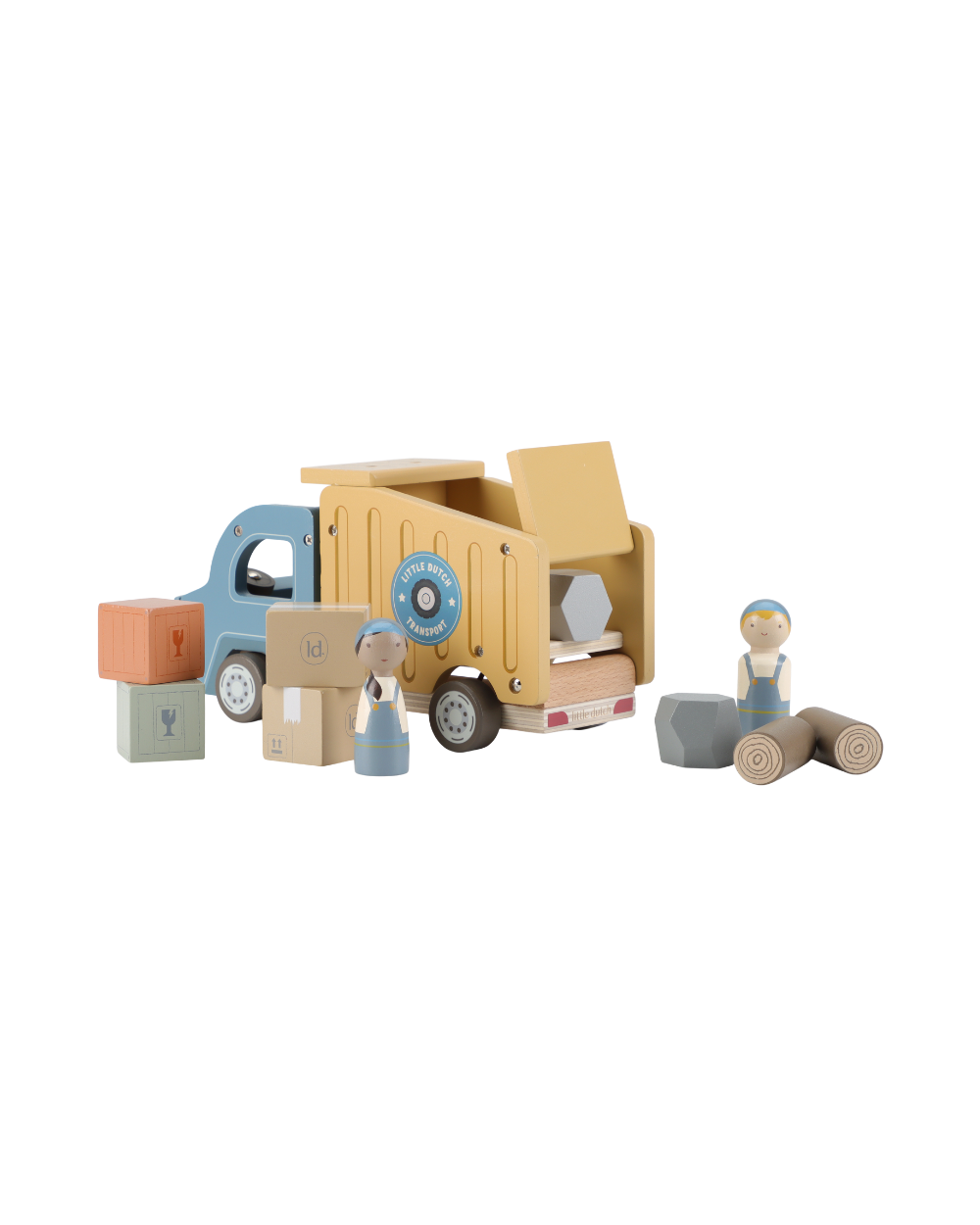 Camion poubelle en bois