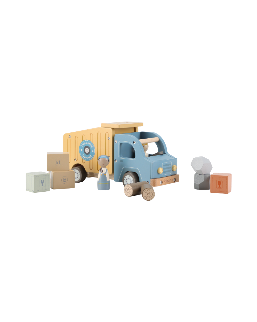 Camion poubelle en bois