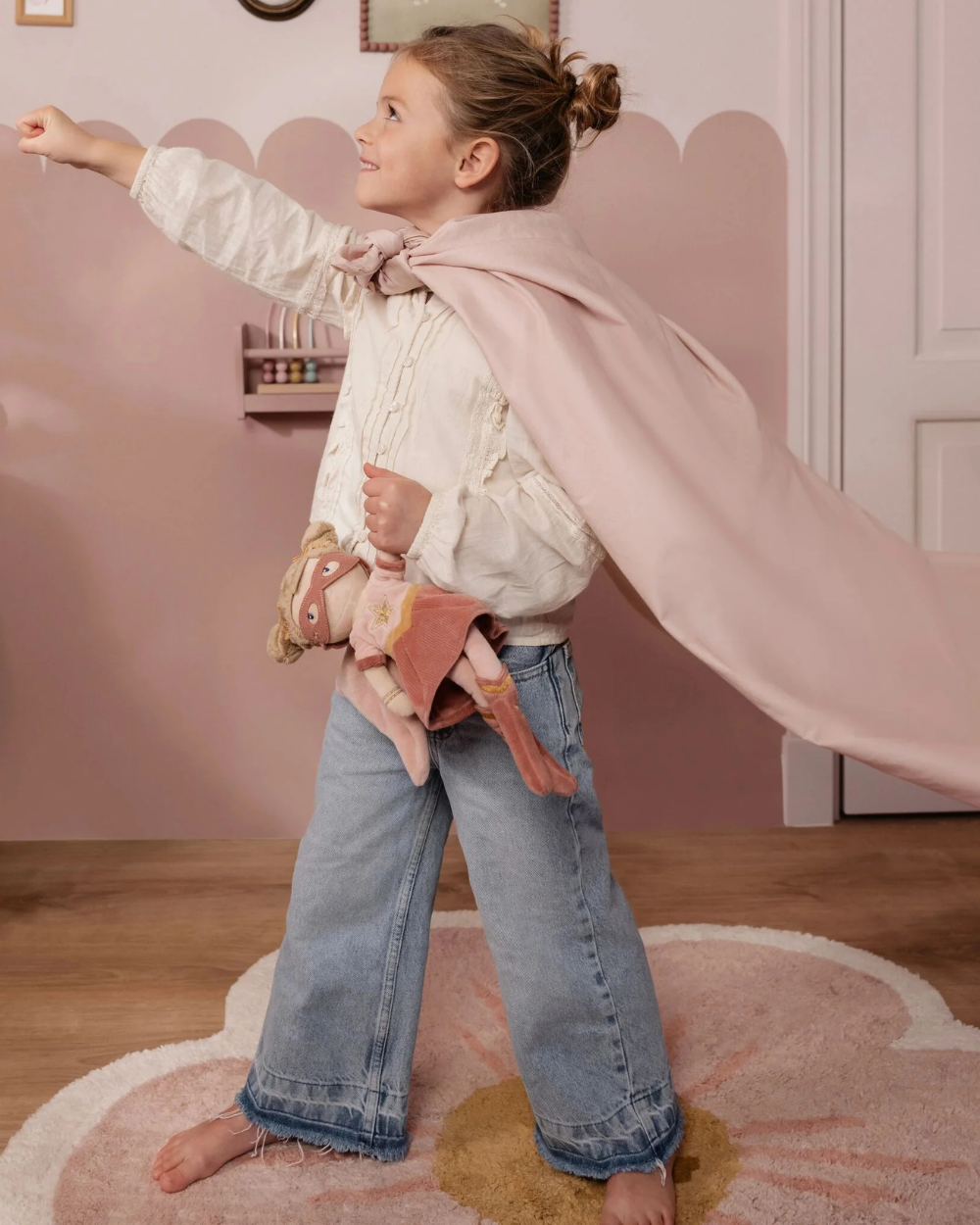 Super Heroína Rosa | Boneca de Pano