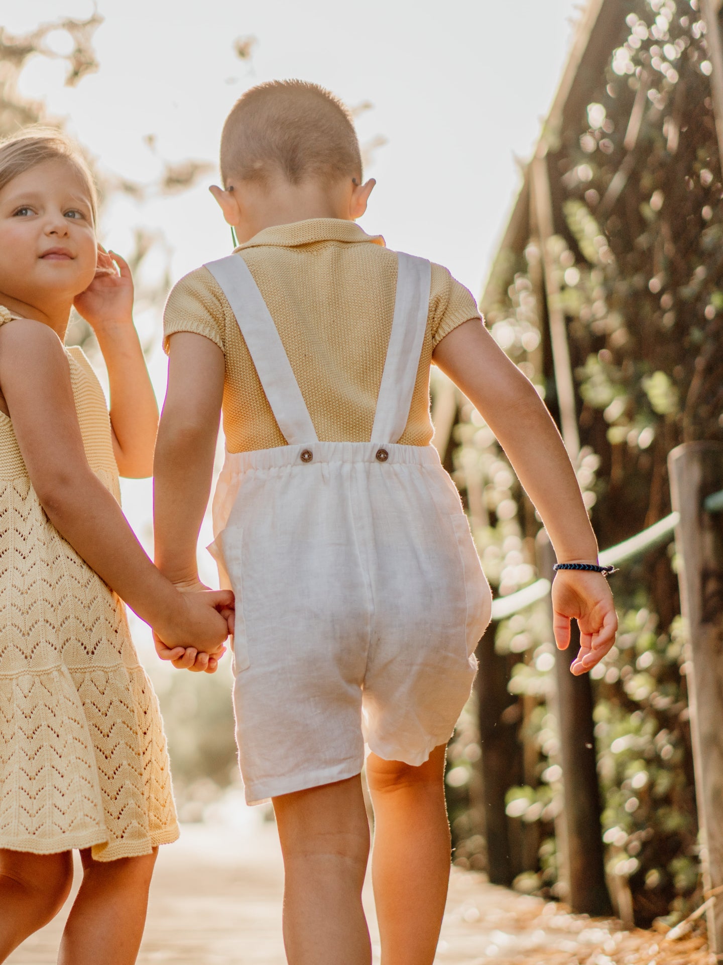 Short Linen Dungarees