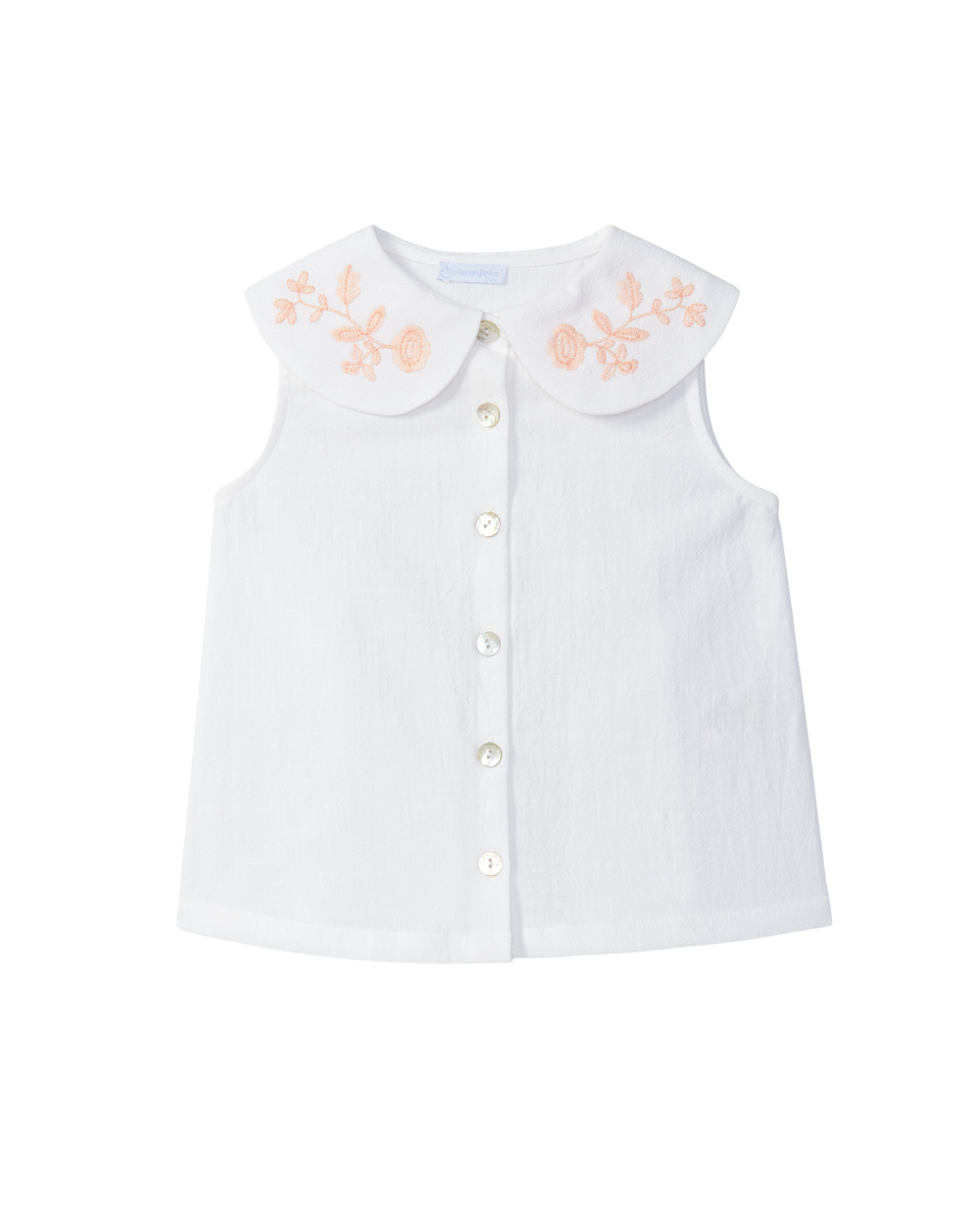 Blusa Algodão Texturado e Bordado