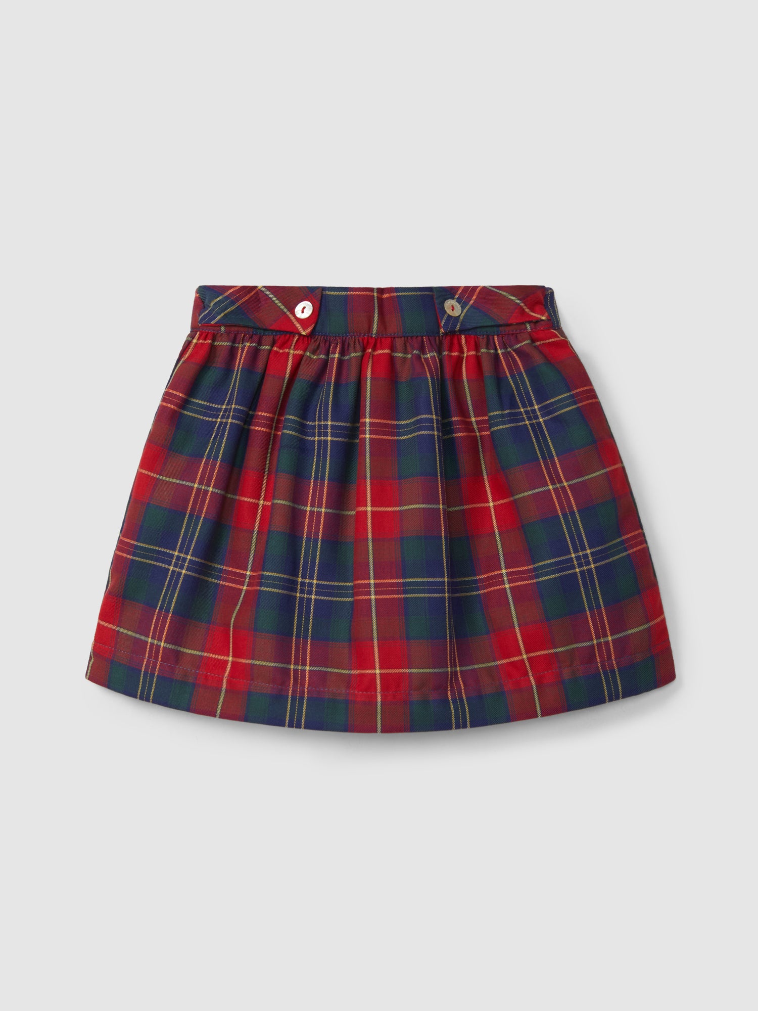 Plaid Pull-up Skirt