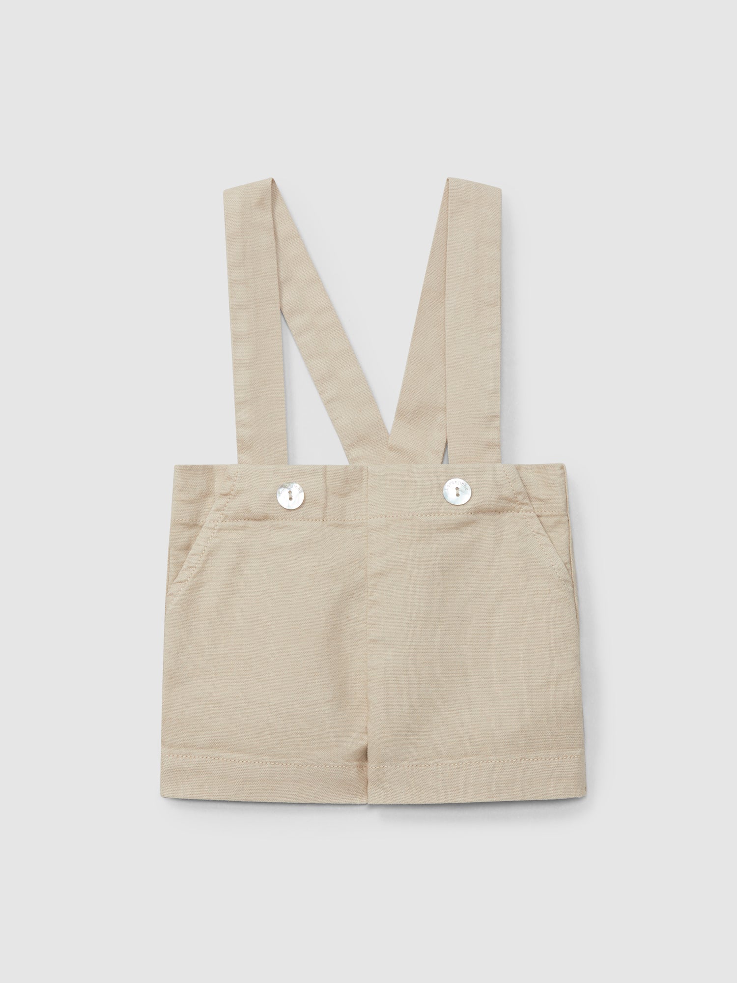 Short à bretelles en toile