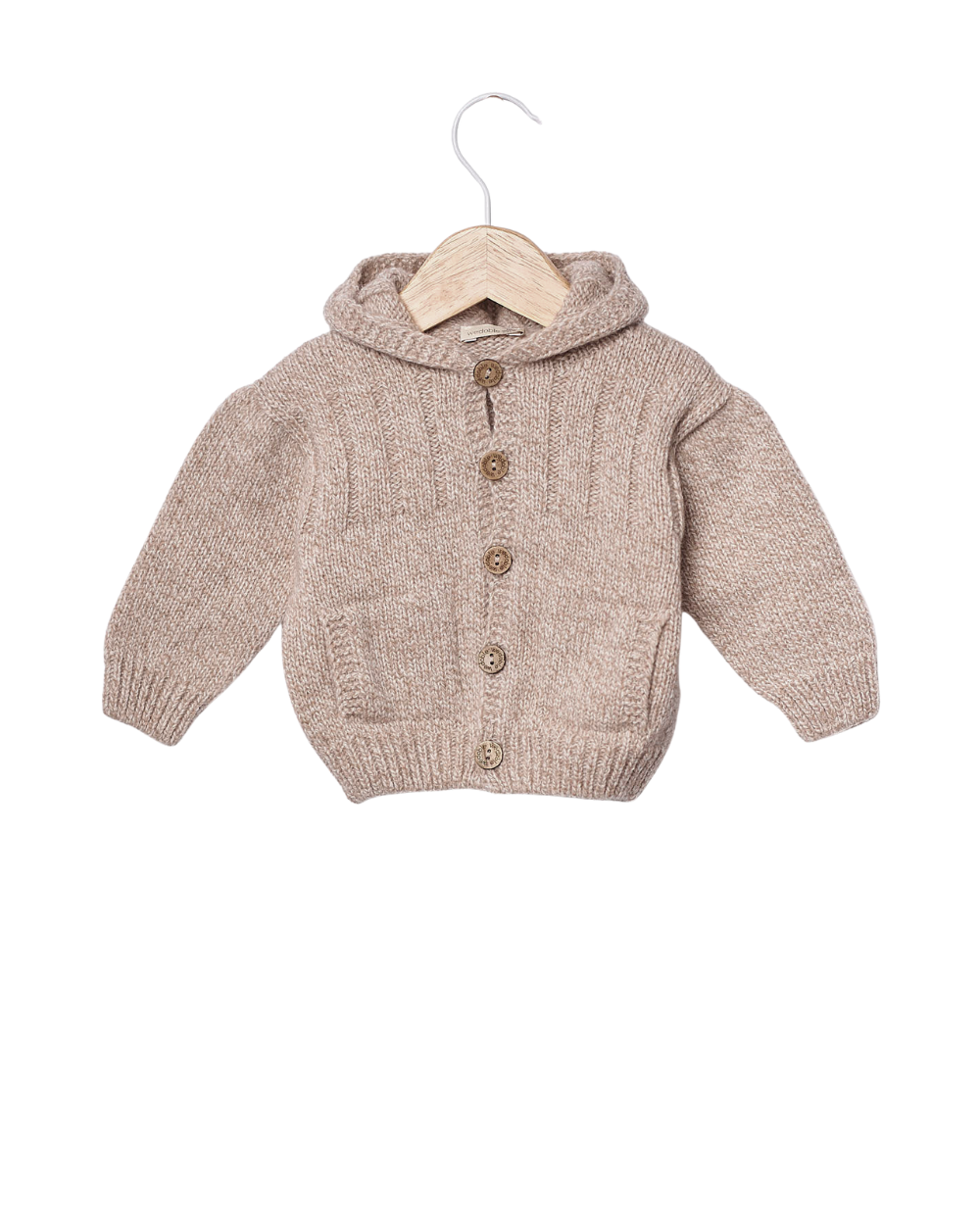 Merino Wool Knitted Hooded Jacket